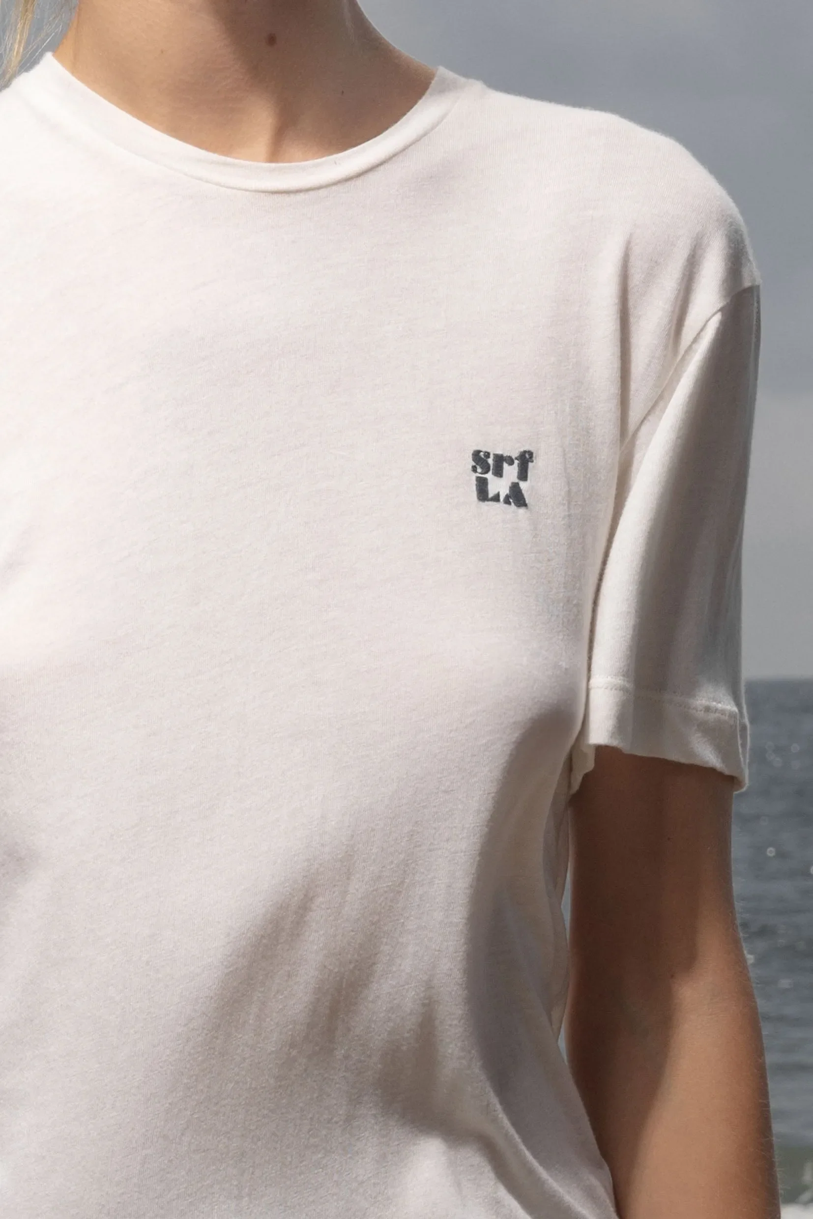 70's SRF LA Slim Tee - Navy Embroidered - Image 4