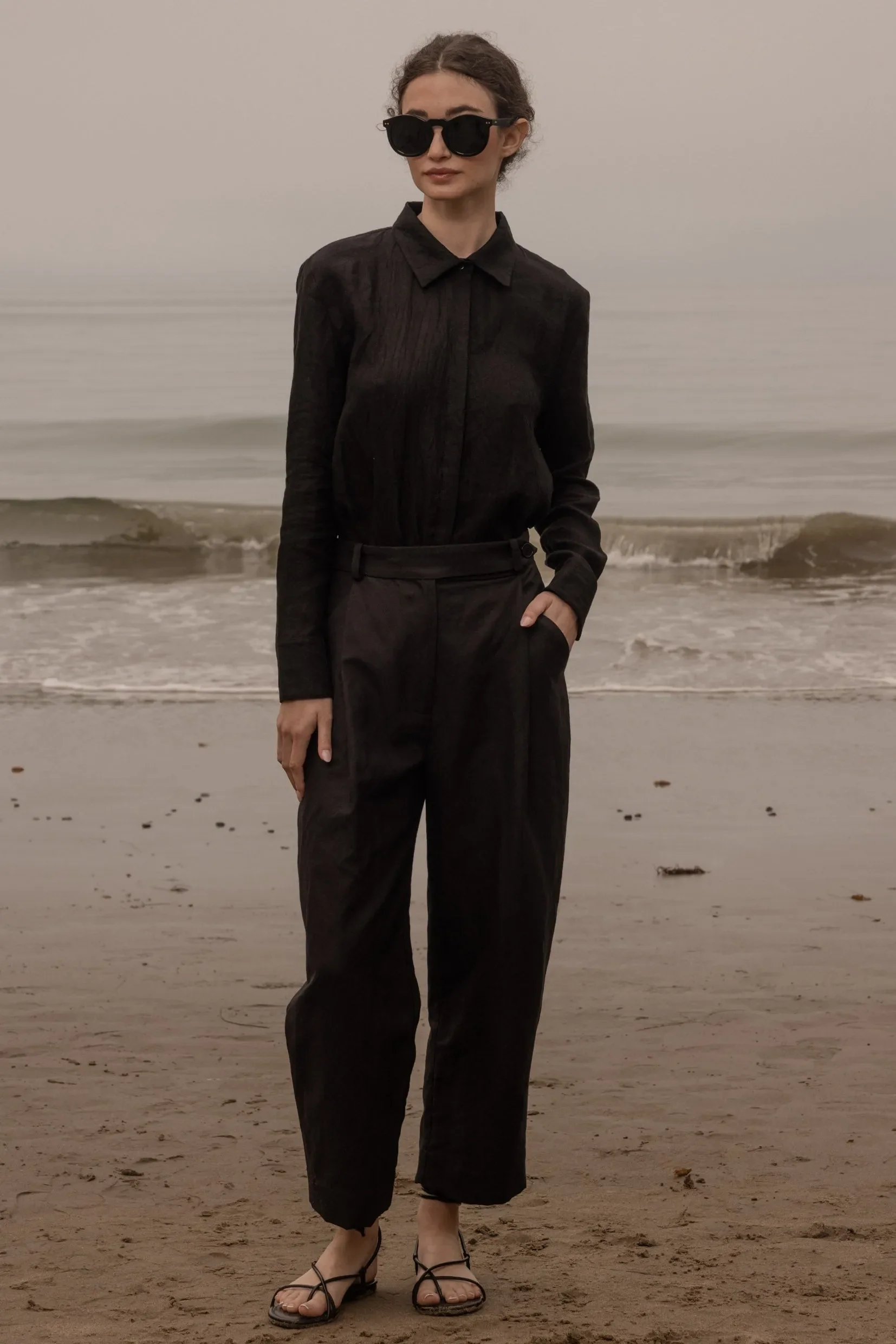 Ami Shirt - Noir Tissue Linen - Image 4