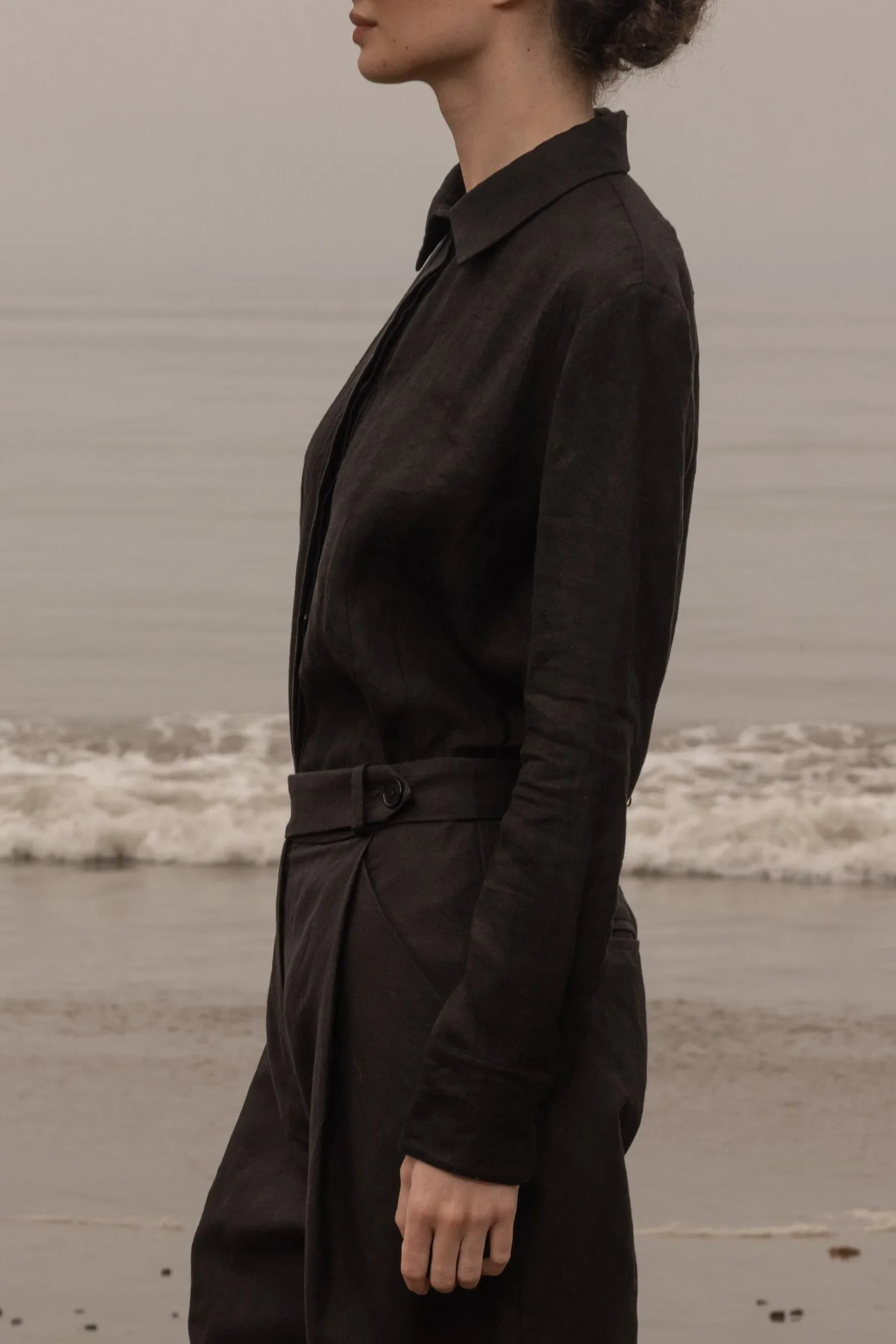 Ami Shirt - Noir Tissue Linen - Image 7