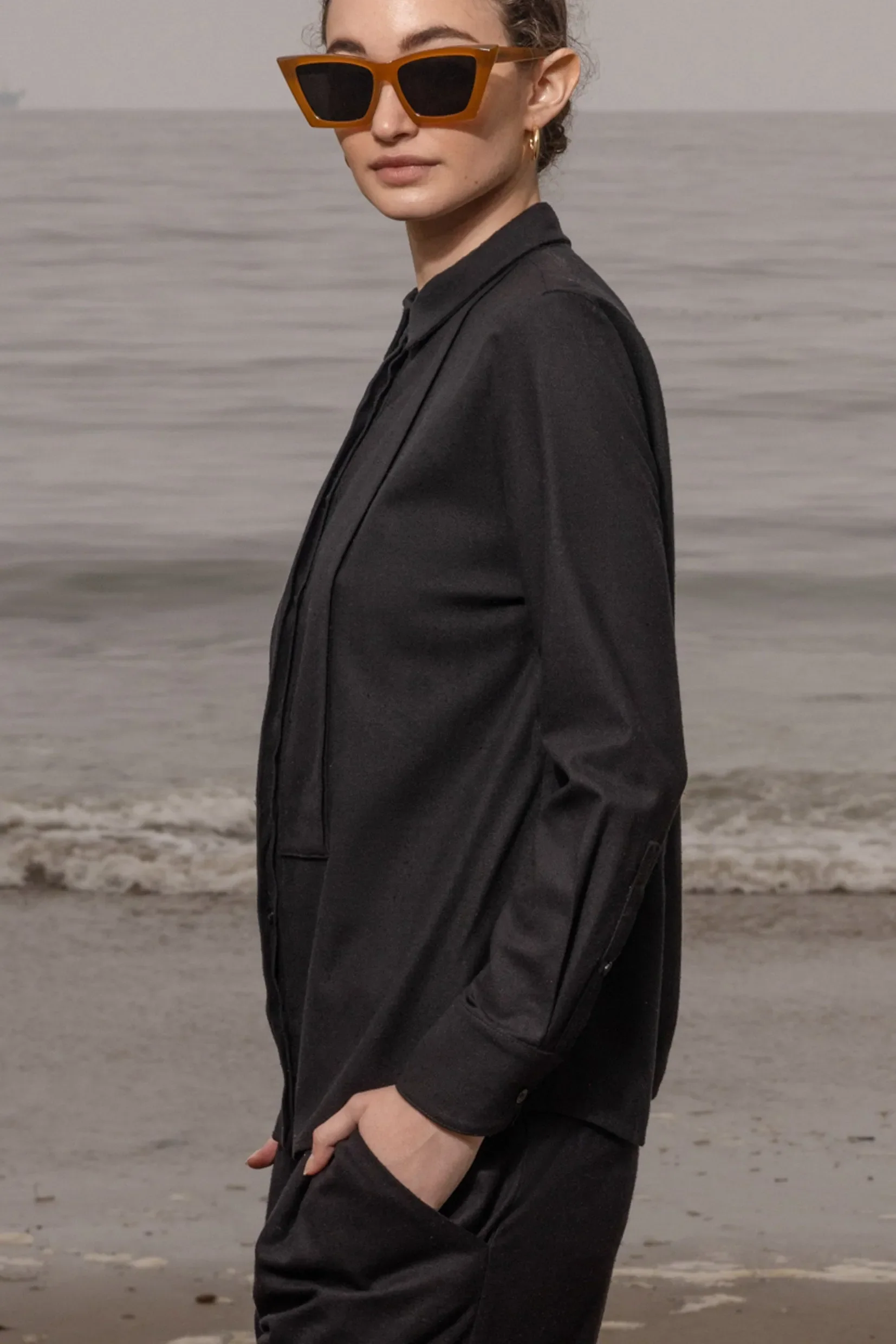 Ami Tux Top - Noir Silk Noil - Image 4