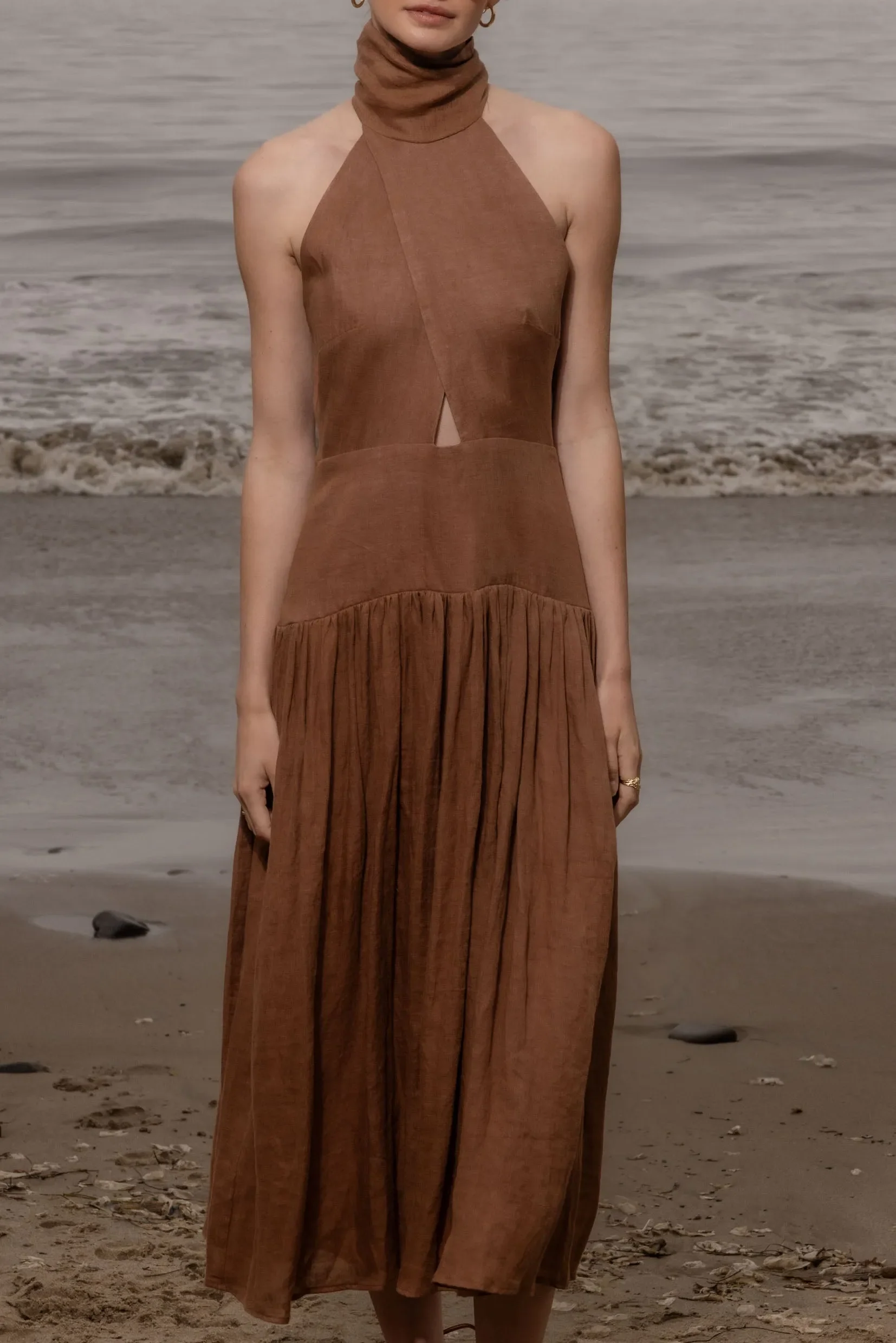 Ava Dress - Clay Tissue Linen - Image 7
