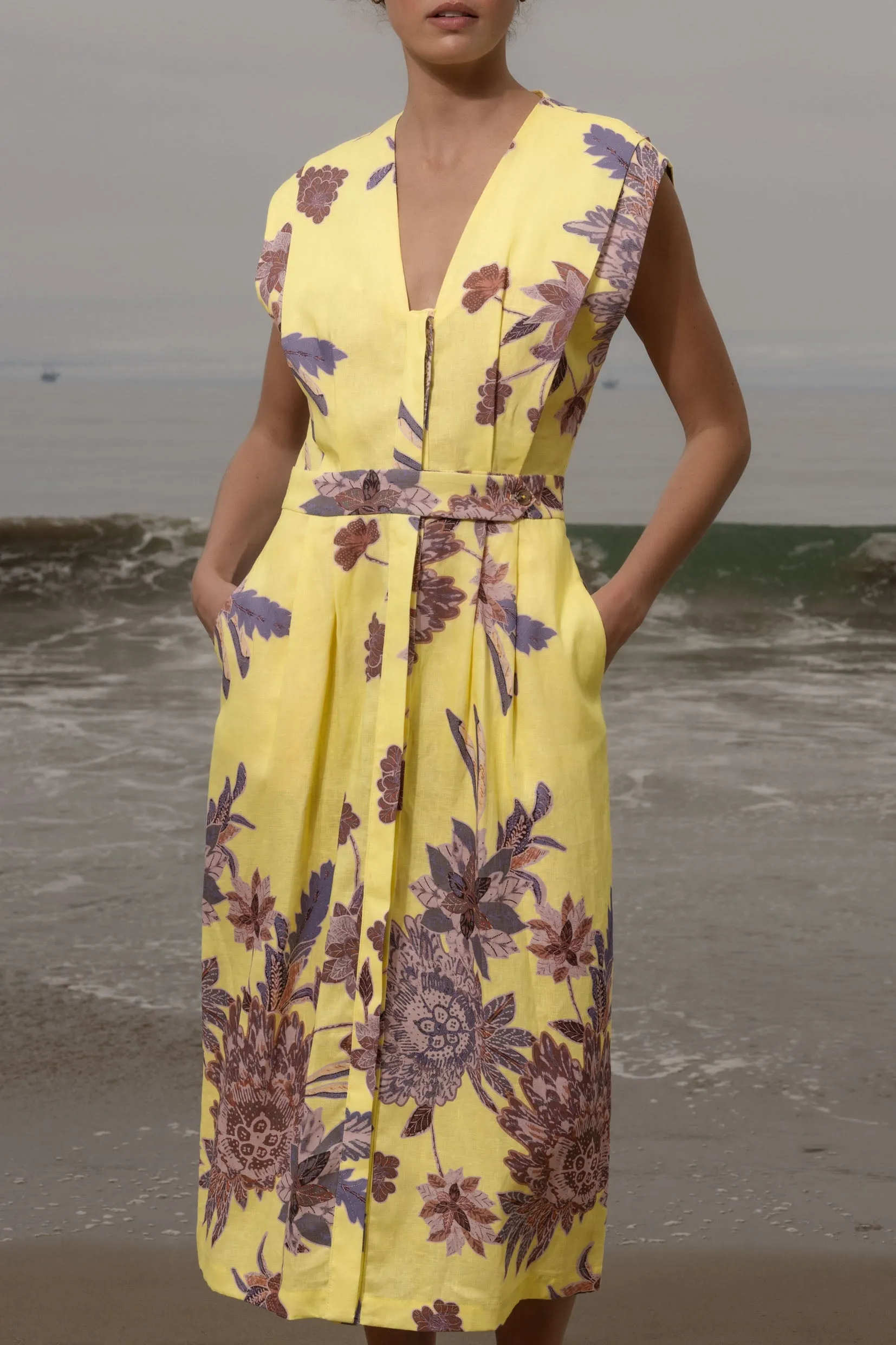 Azadeh Dress - Yellow Batik - Image 2