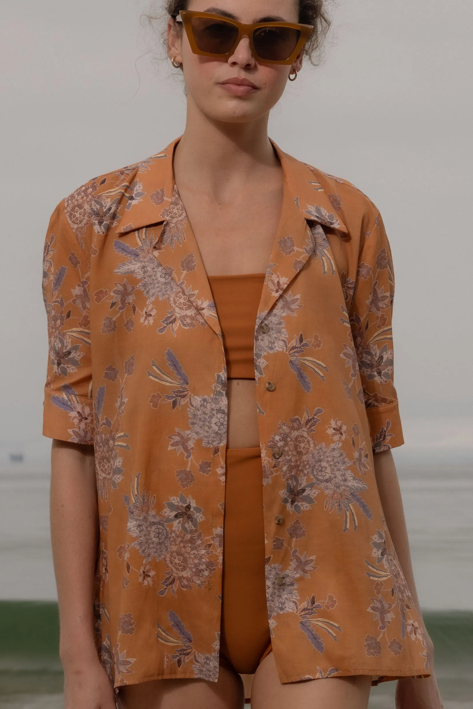 Bali Shirt - Orange Batik - Image 4