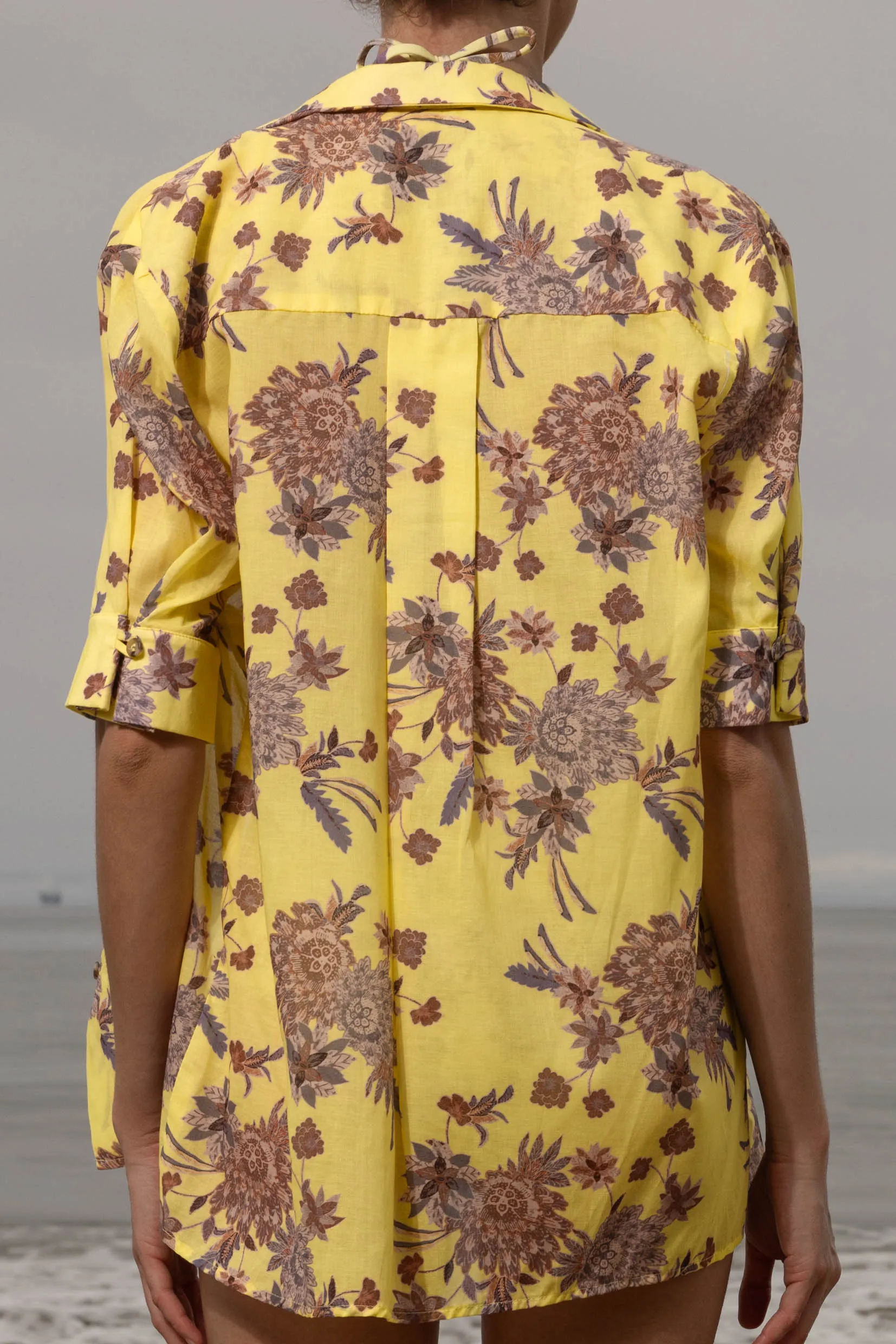 Bali Shirt - Yellow Batik - Image 3