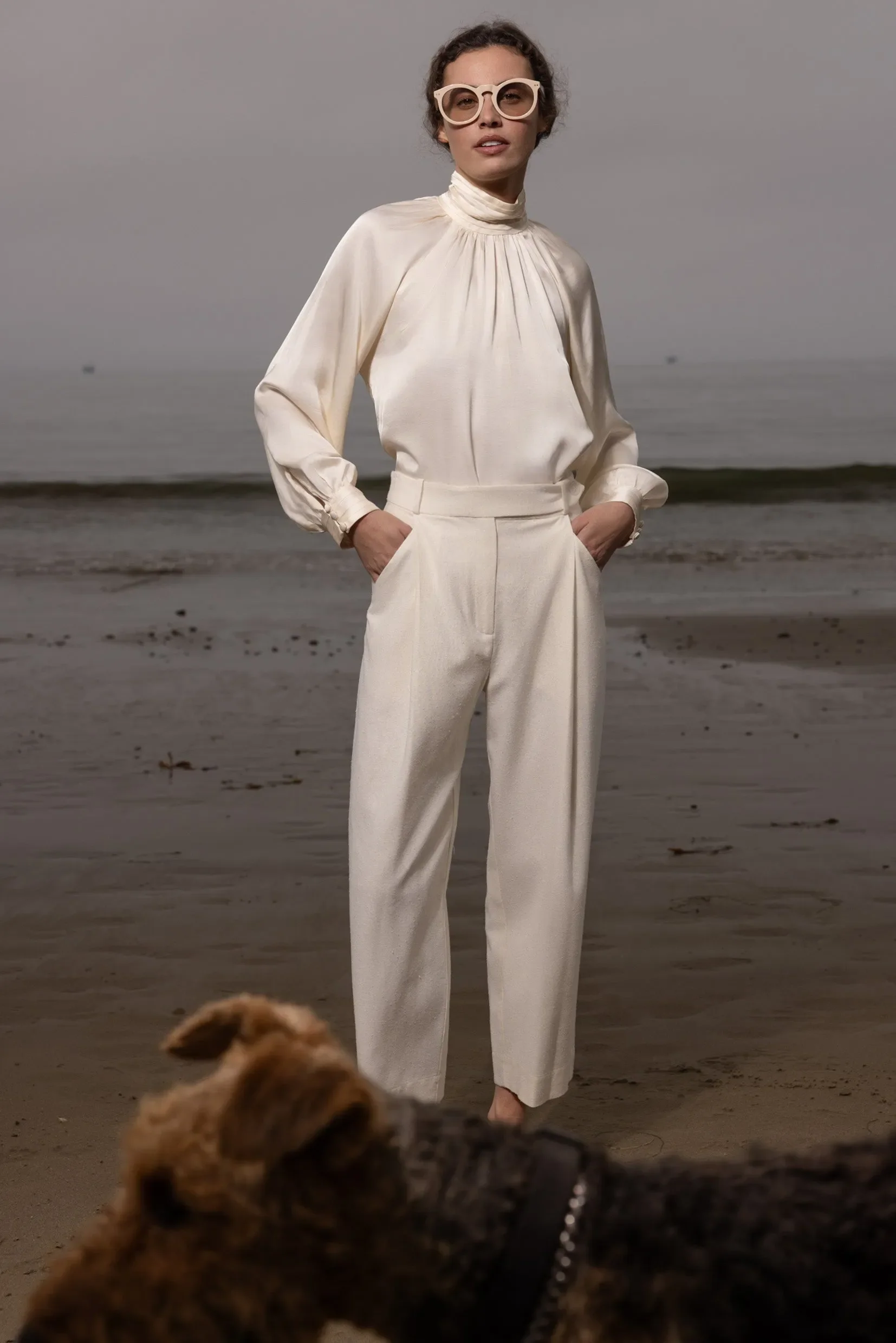 Baptise Pant - Ivory Silk Noil - Image 10