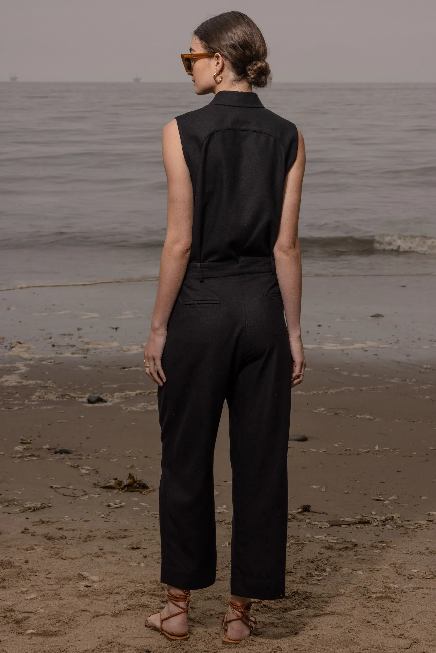 Baptise Pant - Noir Silk Noil - Image 4