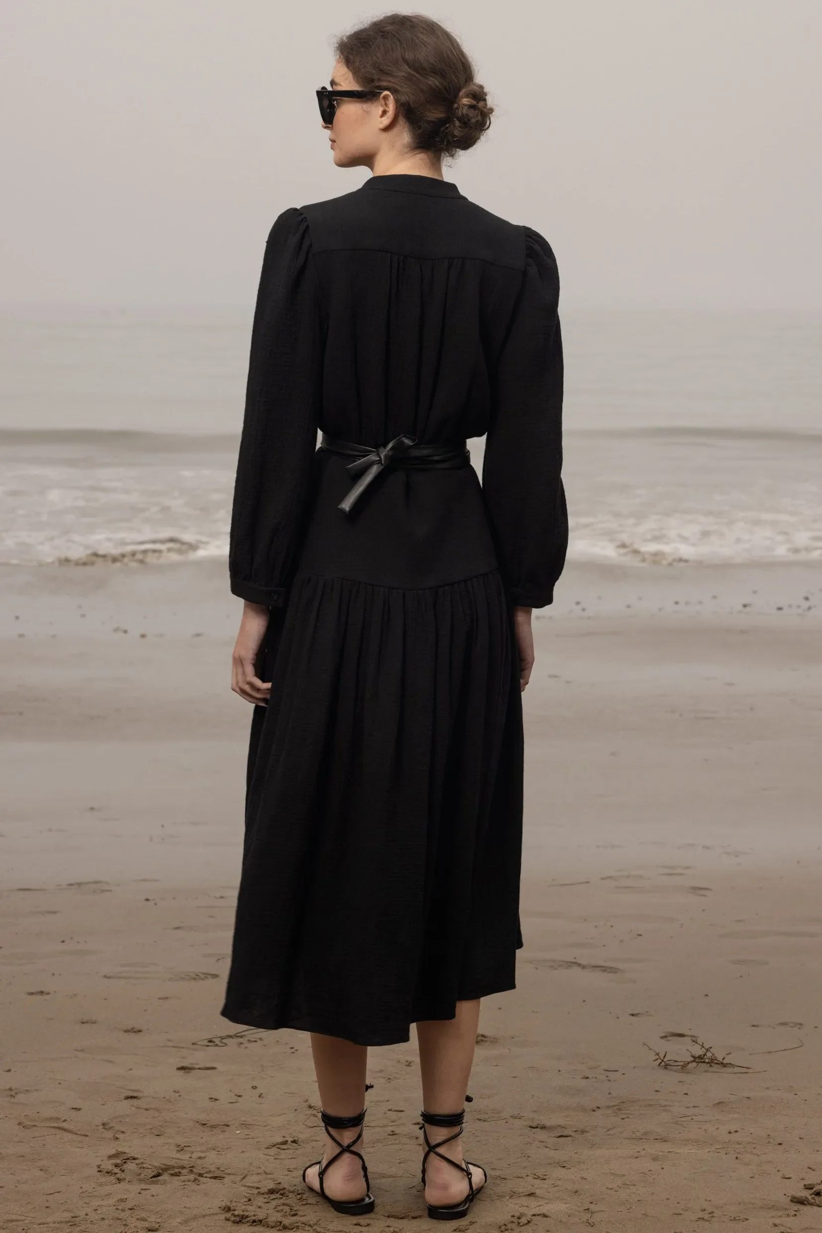 Barcelona Dress - Black Gauze - Image 10