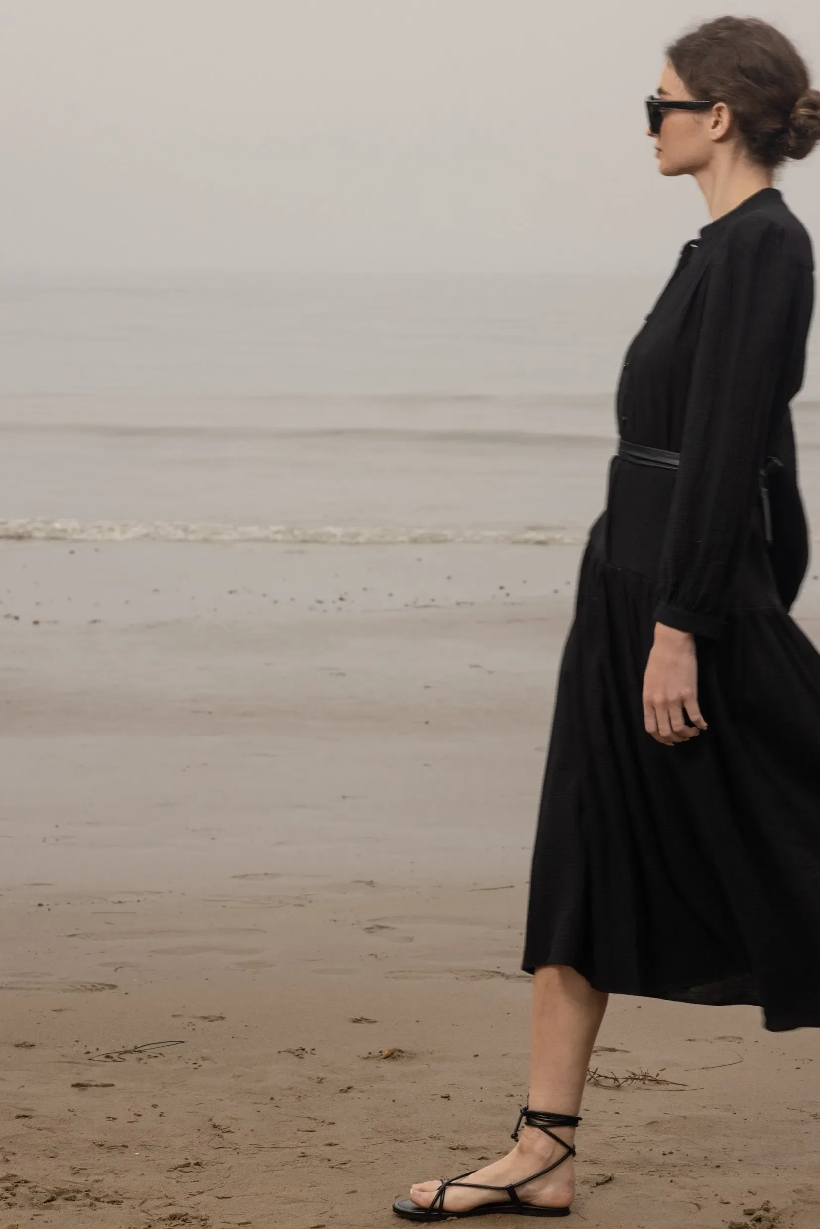 Barcelona Dress - Black Gauze - Image 11