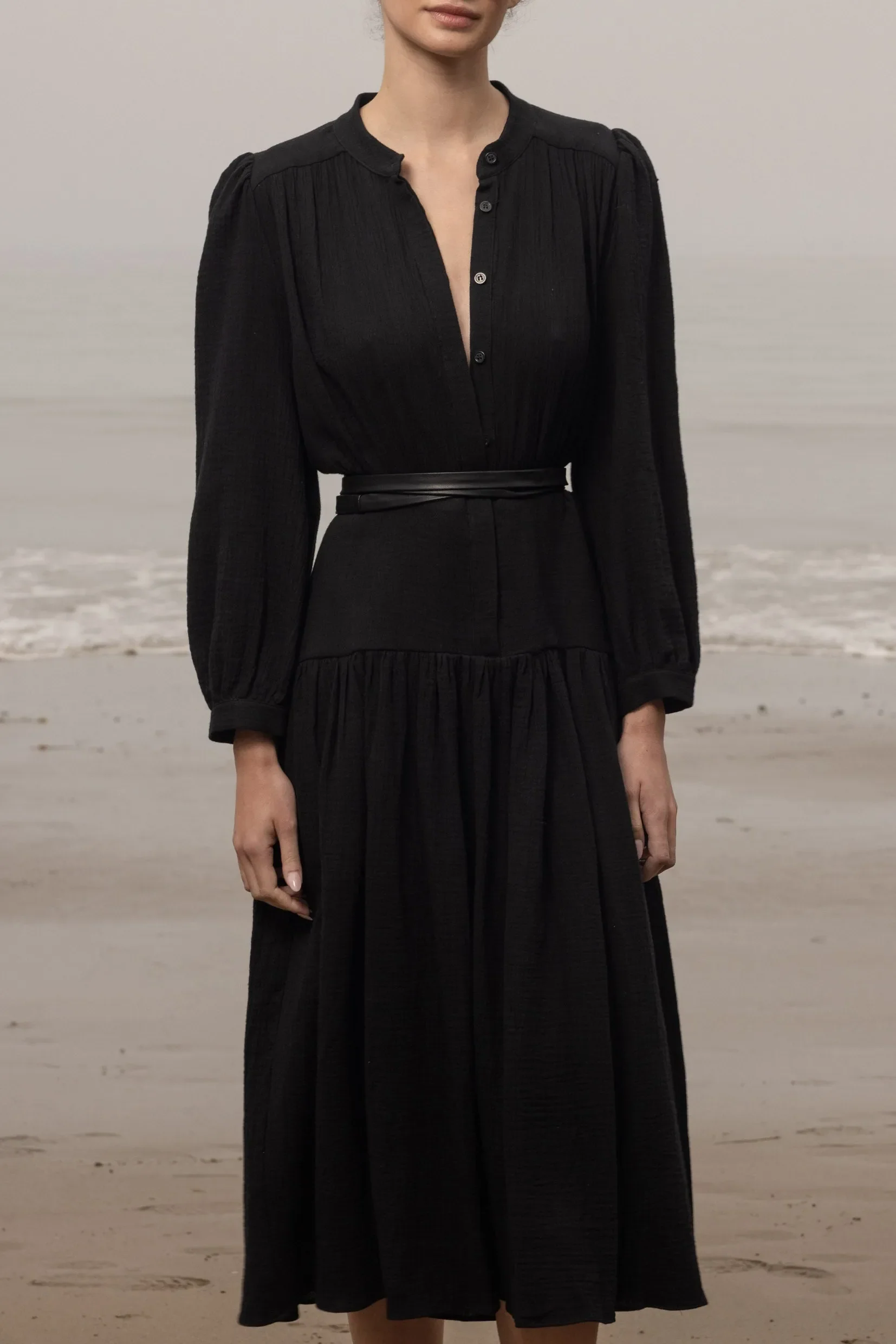 Barcelona Dress - Black Gauze - Image 3