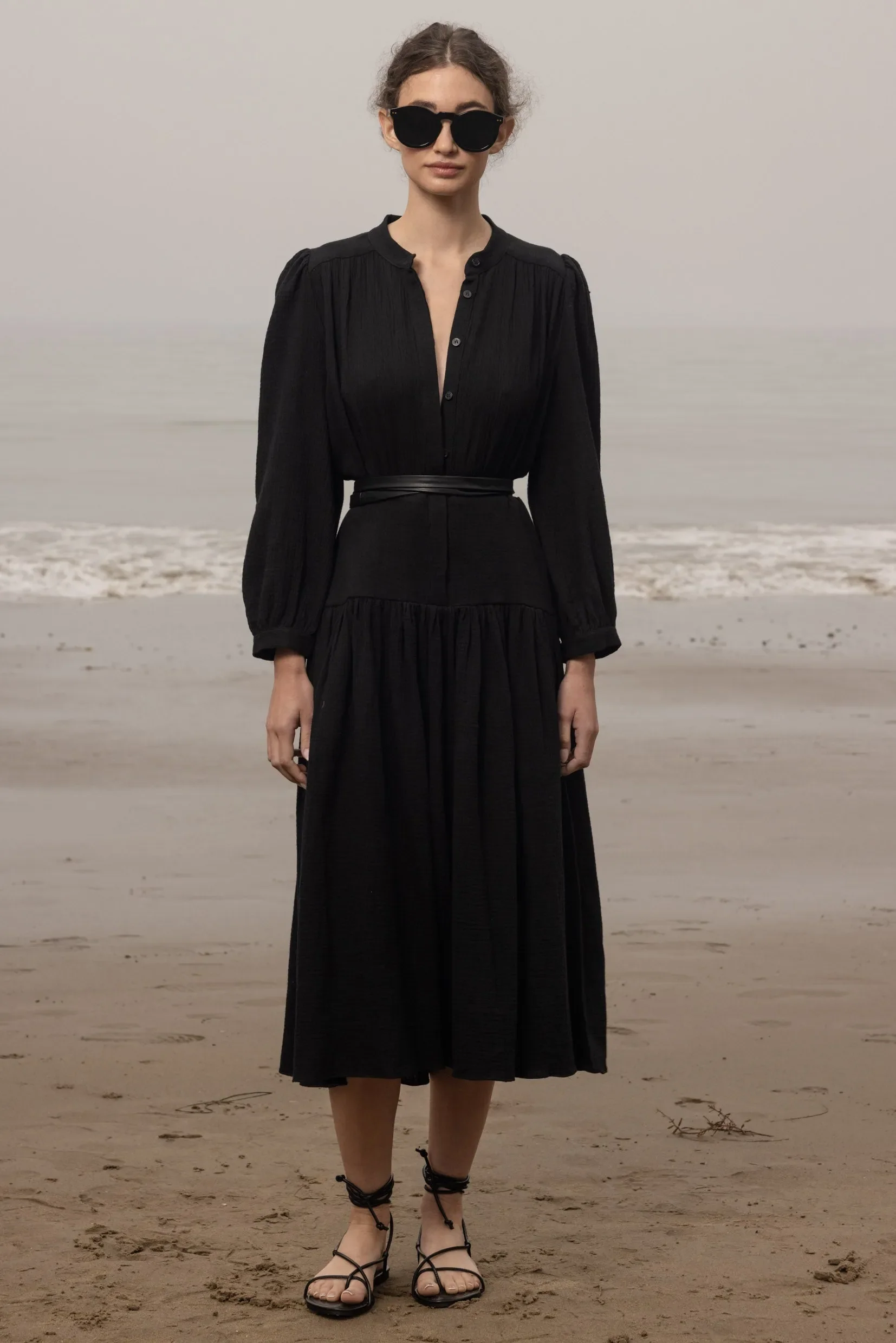 Barcelona Dress - Black Gauze - Image 4