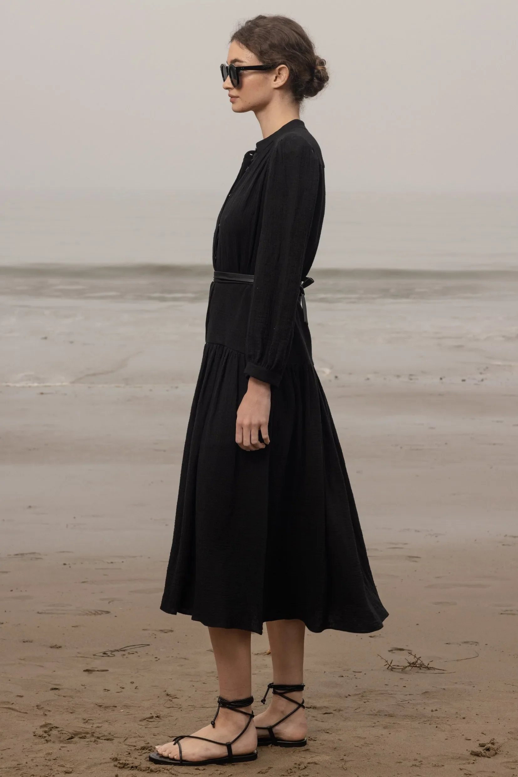 Barcelona Dress - Black Gauze - Image 6