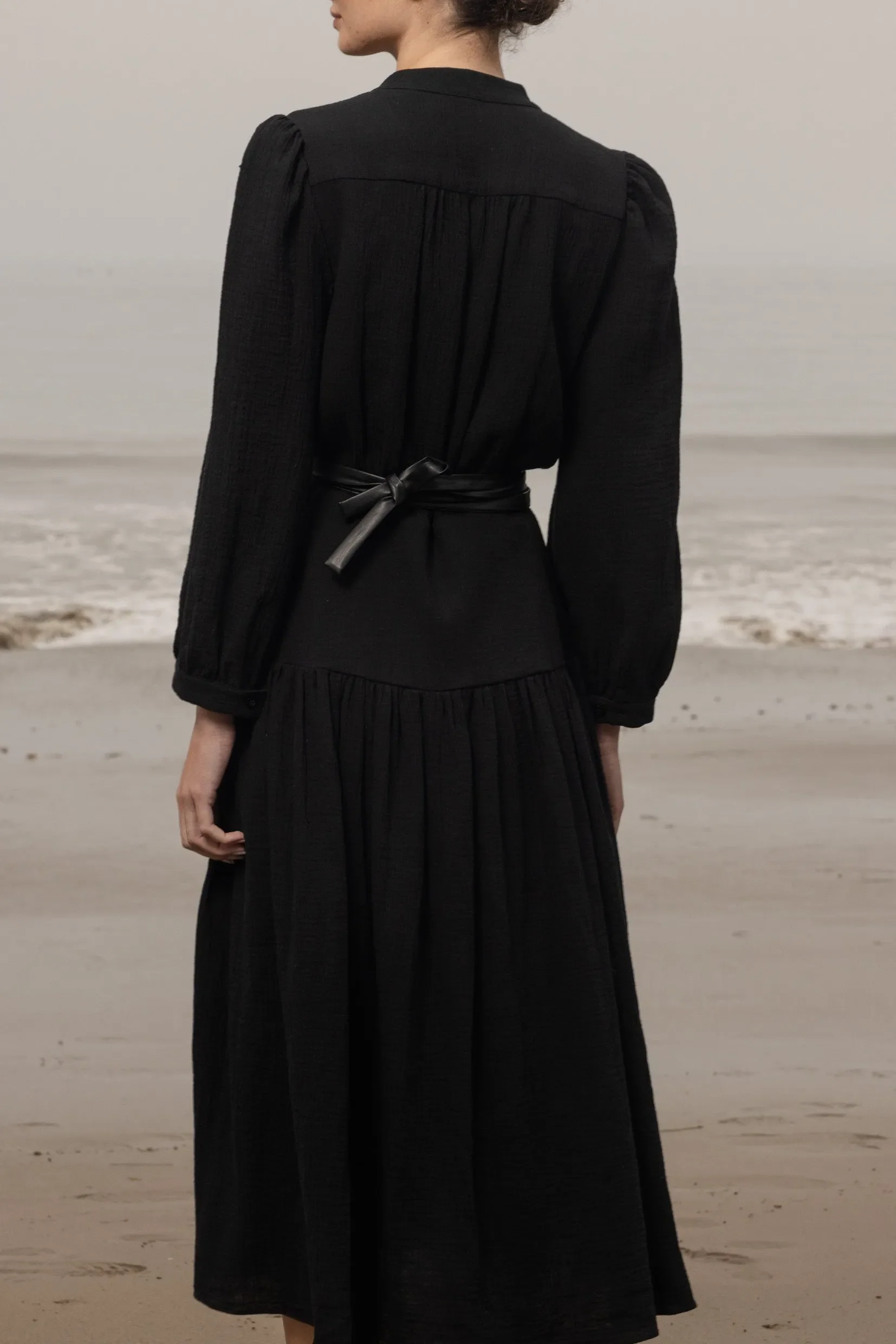 Barcelona Dress - Black Gauze - Image 7