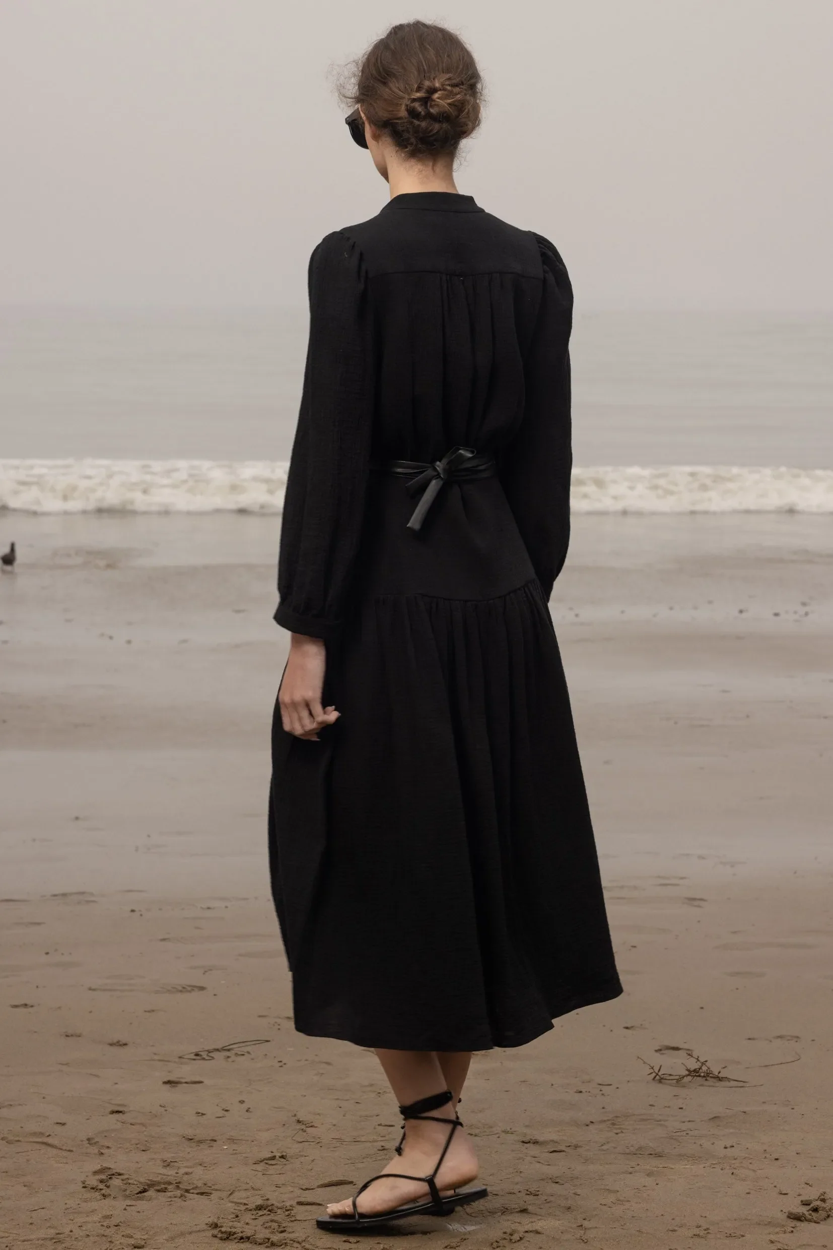 Barcelona Dress - Black Gauze - Image 8