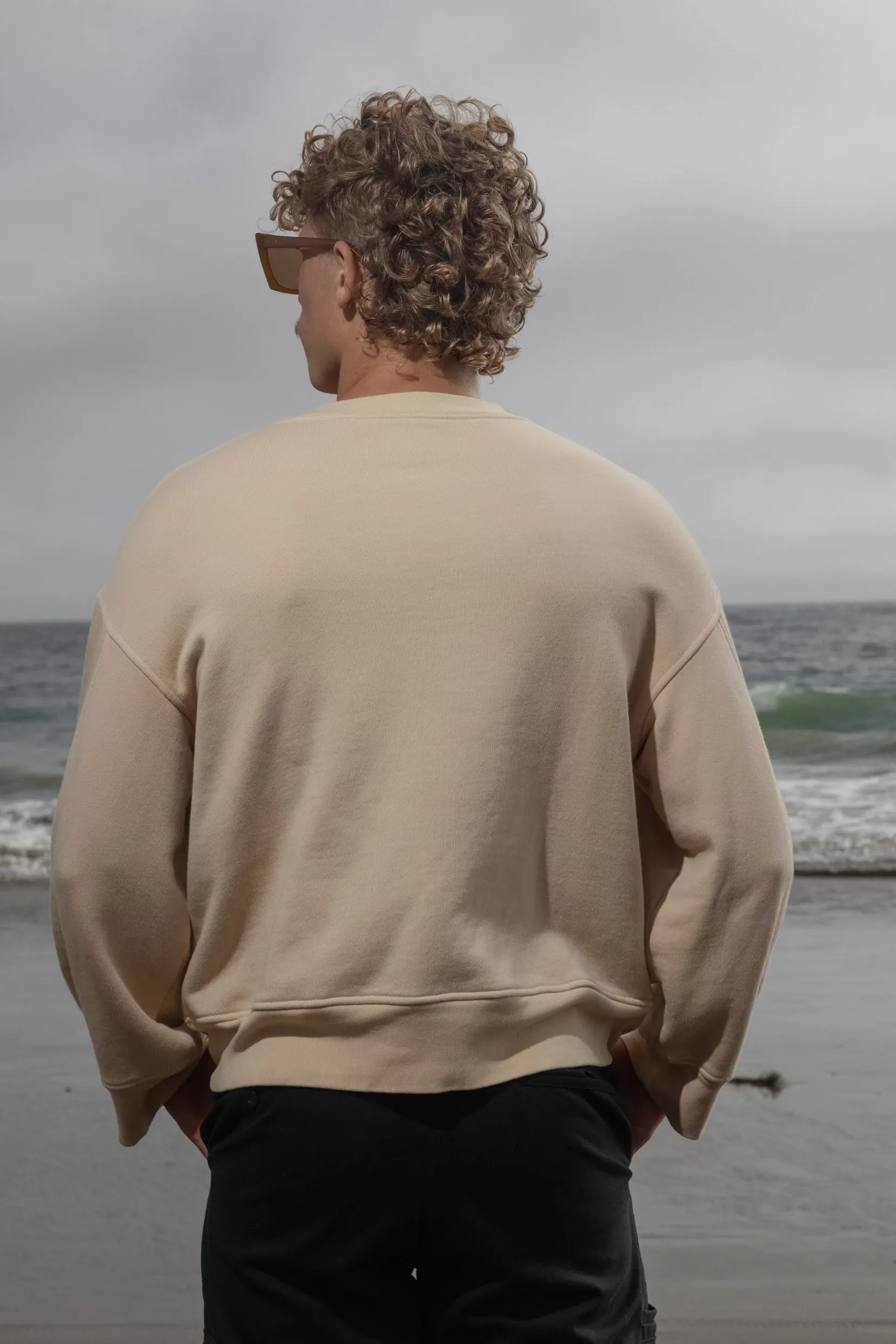 Barrel Sleeve 70's SRF LA Crewneck - Antique Cream Embroidered - Image 13
