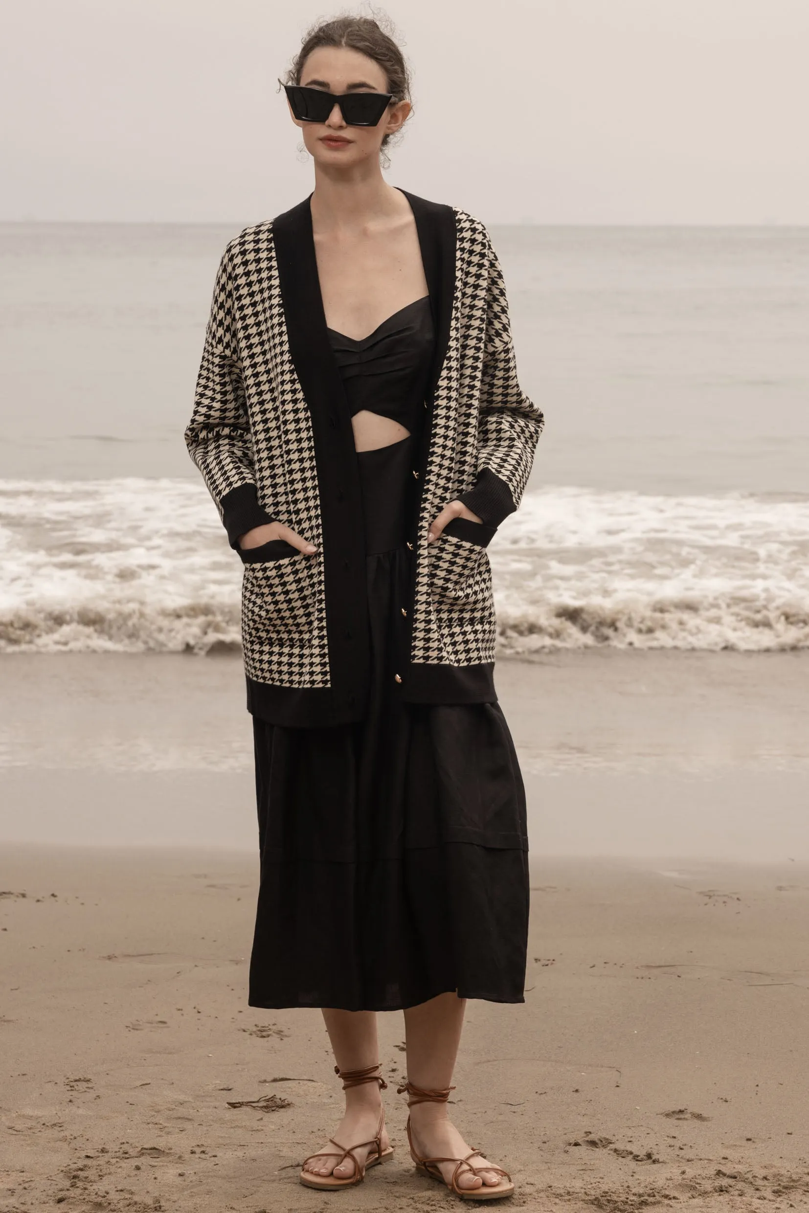 Calvi Dress - Black Linen - Image 4
