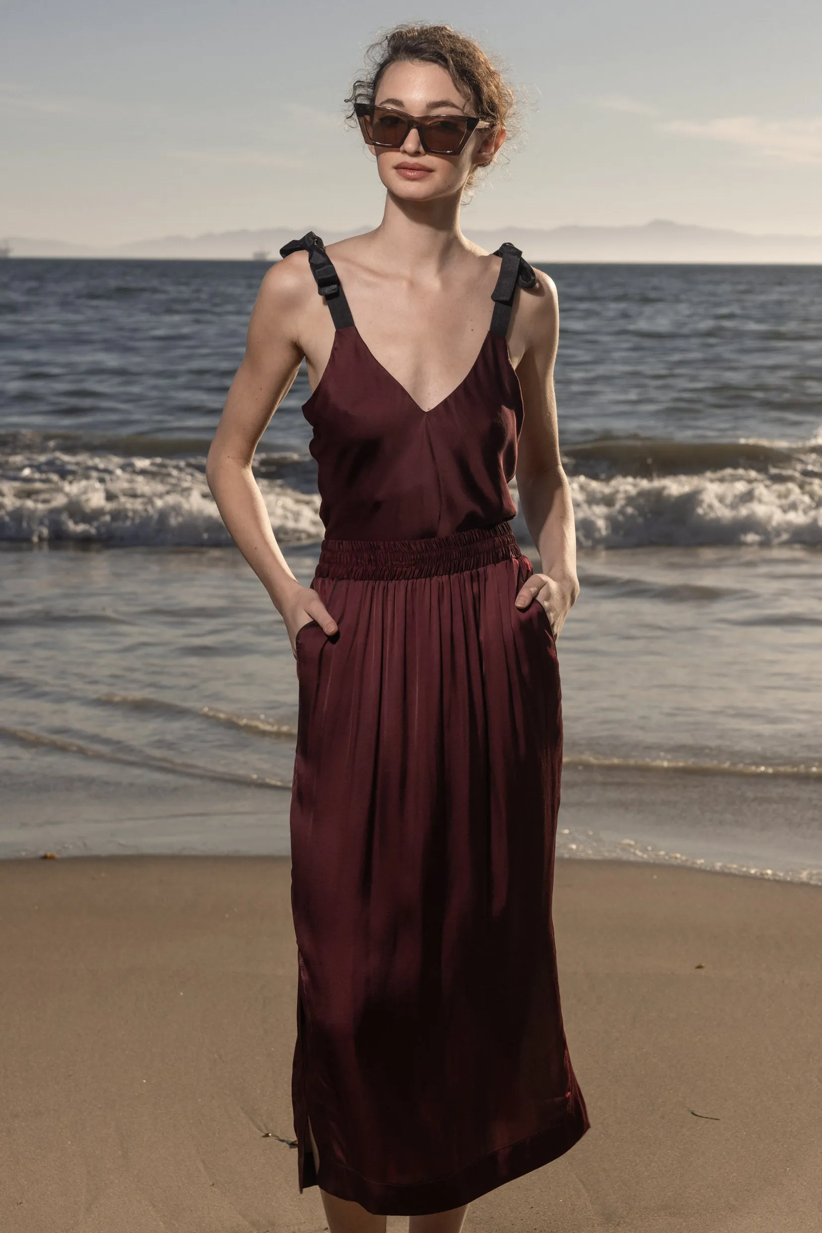 Caraco Top - Burgundy - Image 10