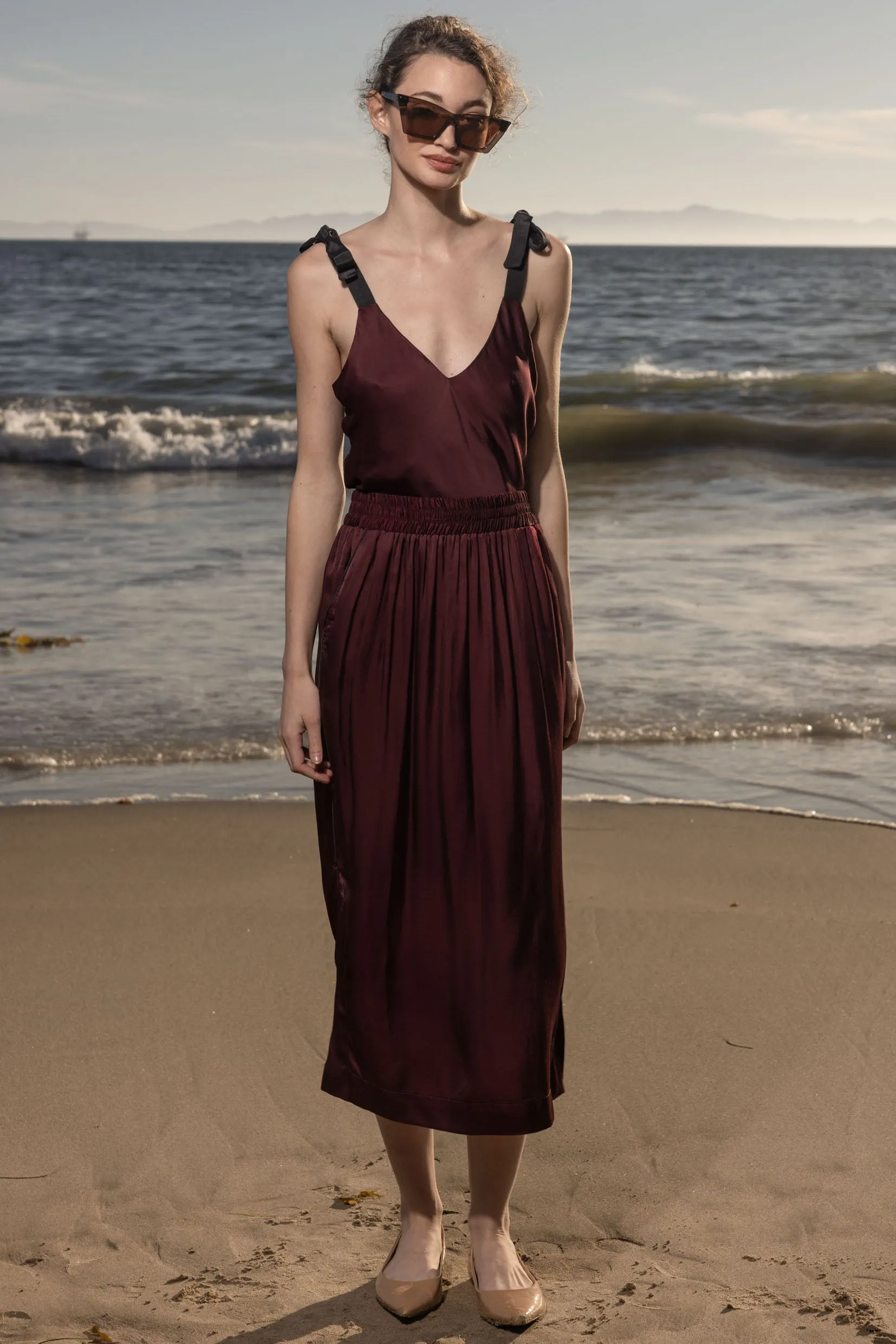 Caraco Top - Burgundy - Image 4