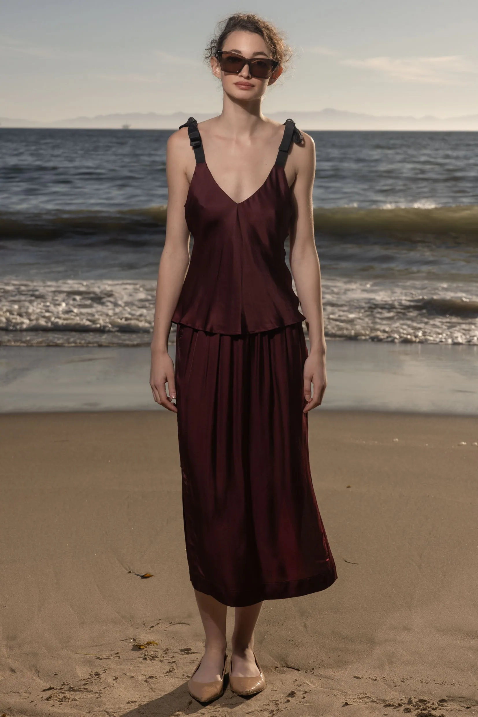 Caraco Top - Burgundy - Image 7