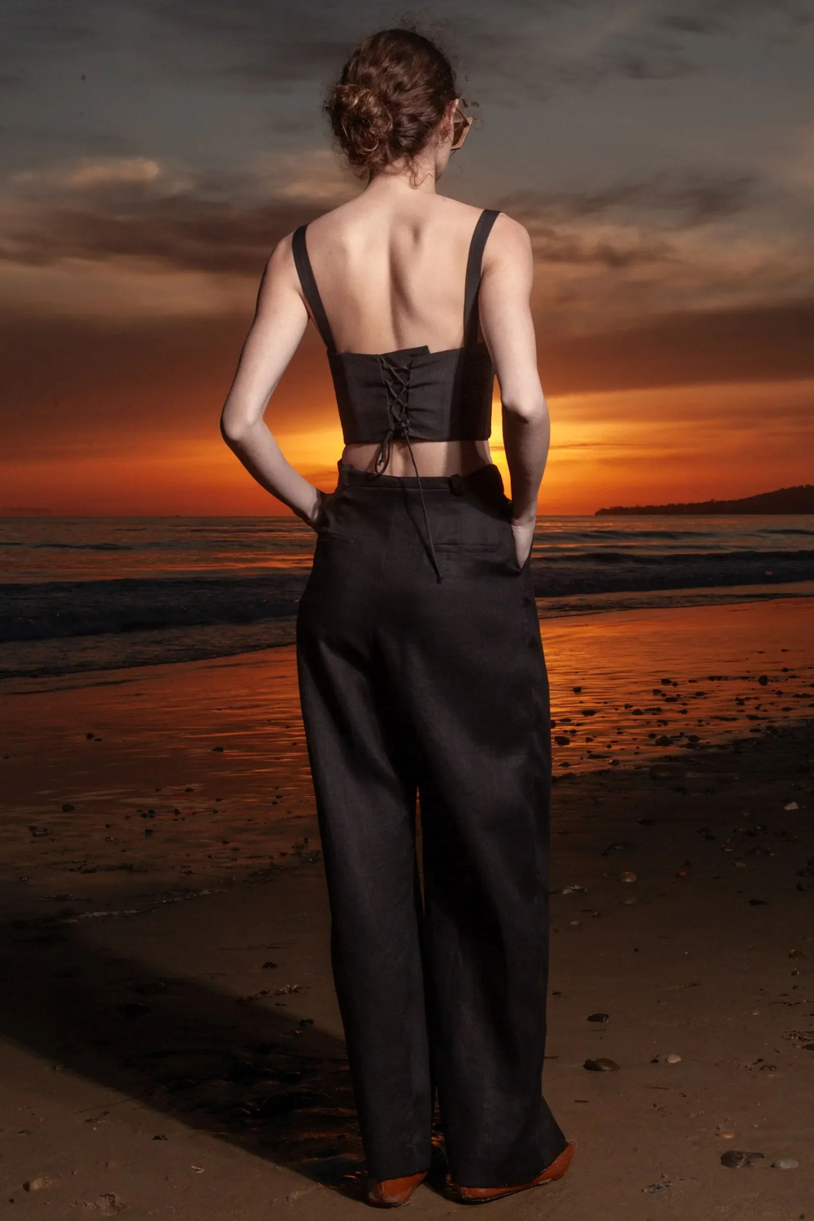Chaplin Pant - Black Linen - Image 4