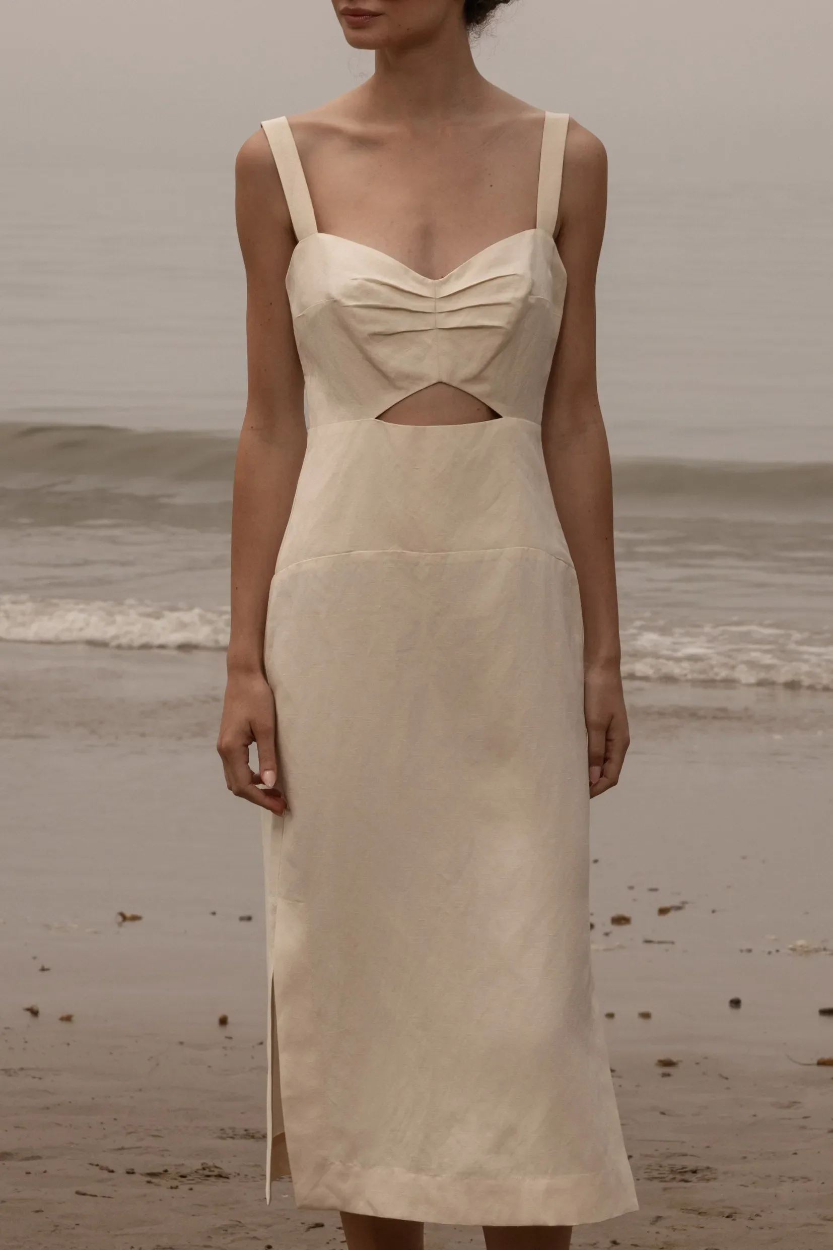 Como Dress - Ivory Silk & Hemp - Image 5