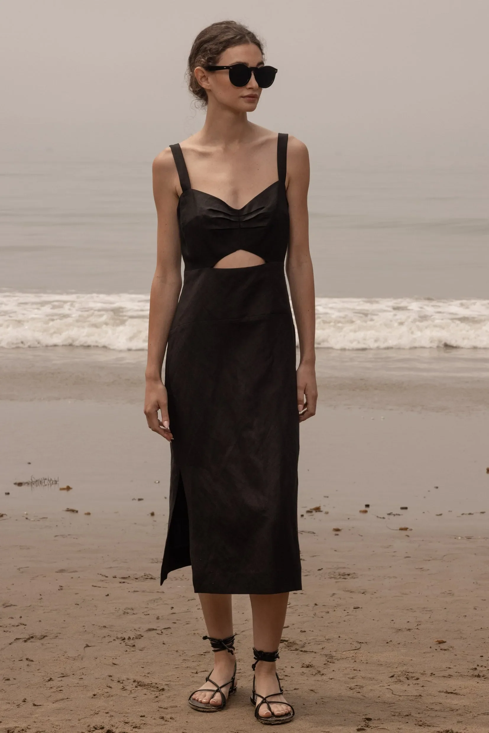 Como Dress - Noir Silk & Hemp - Image 7