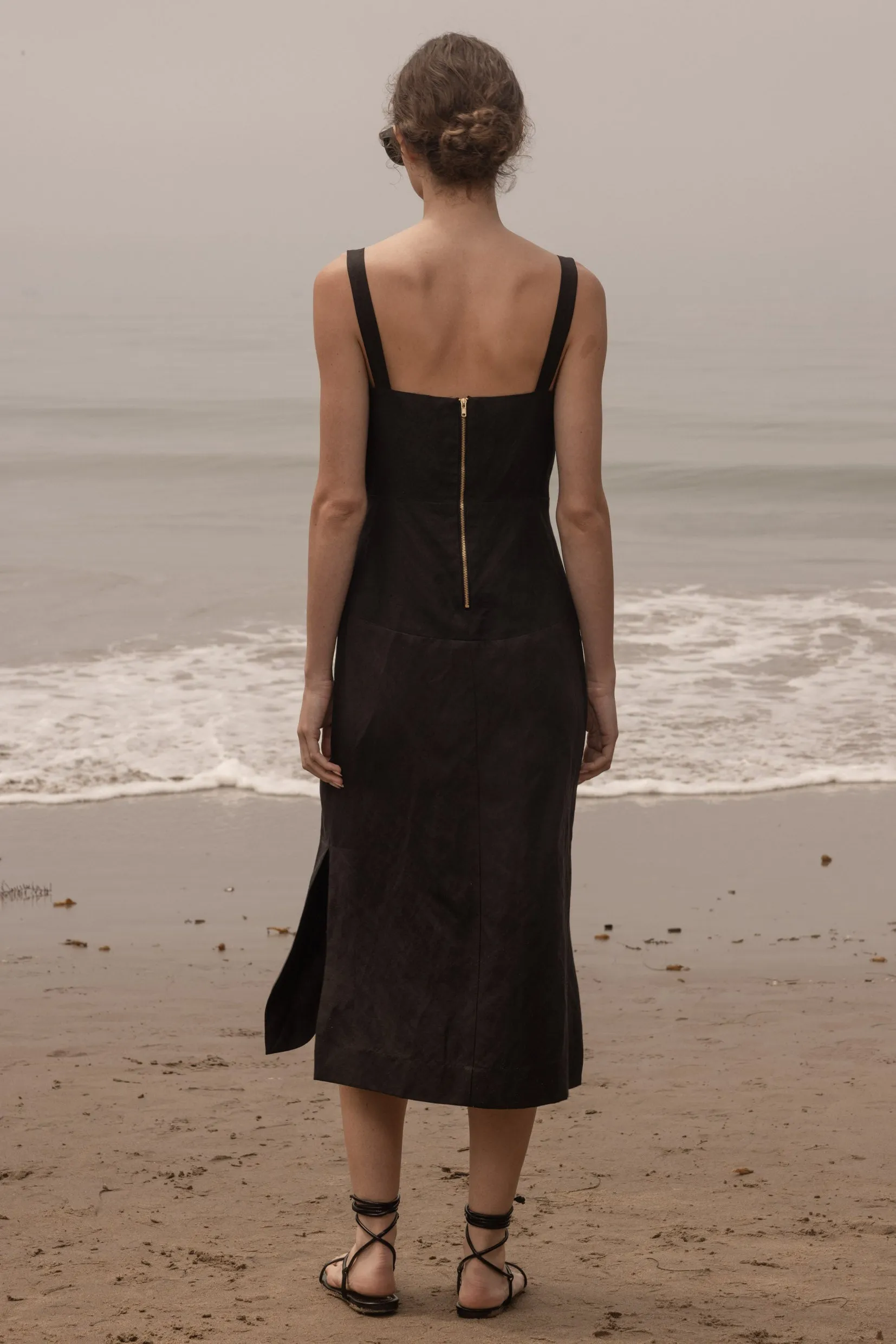 Como Dress - Noir Silk & Hemp - Image 9
