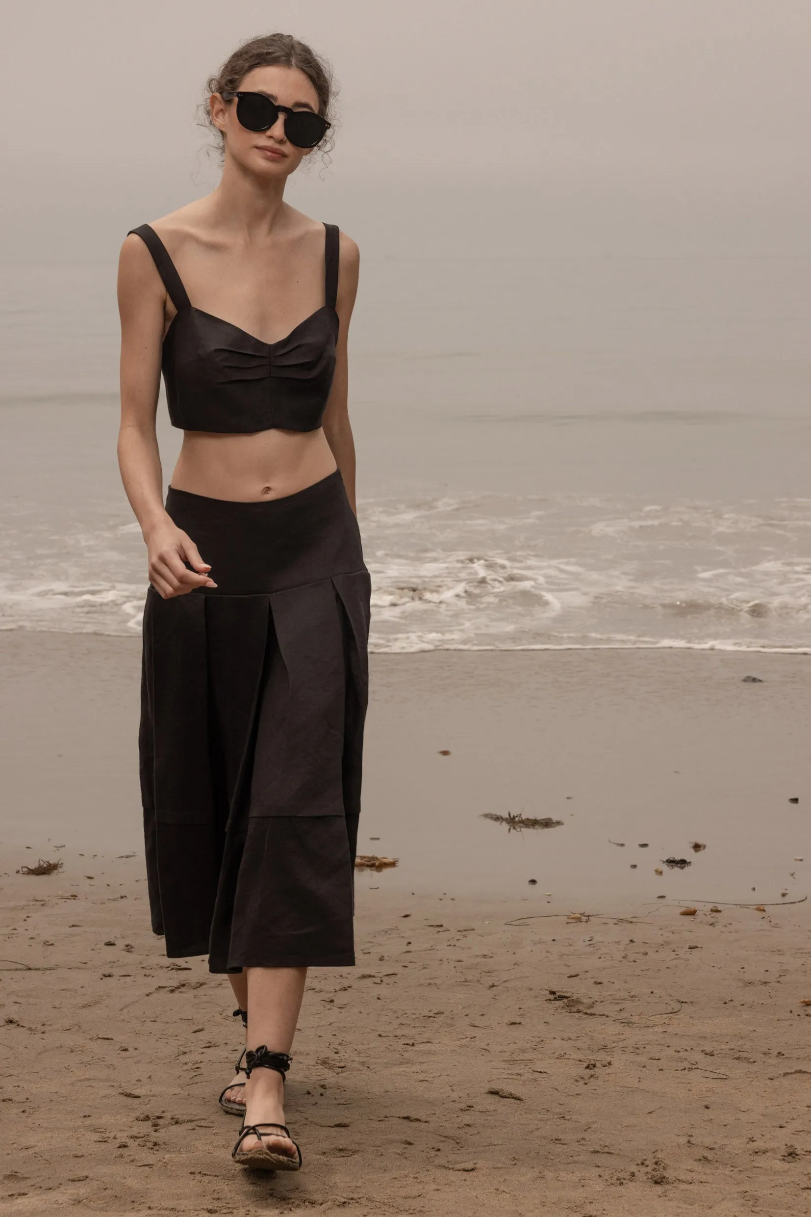Contessa Skirt - Noir Silk & Hemp - Image 7