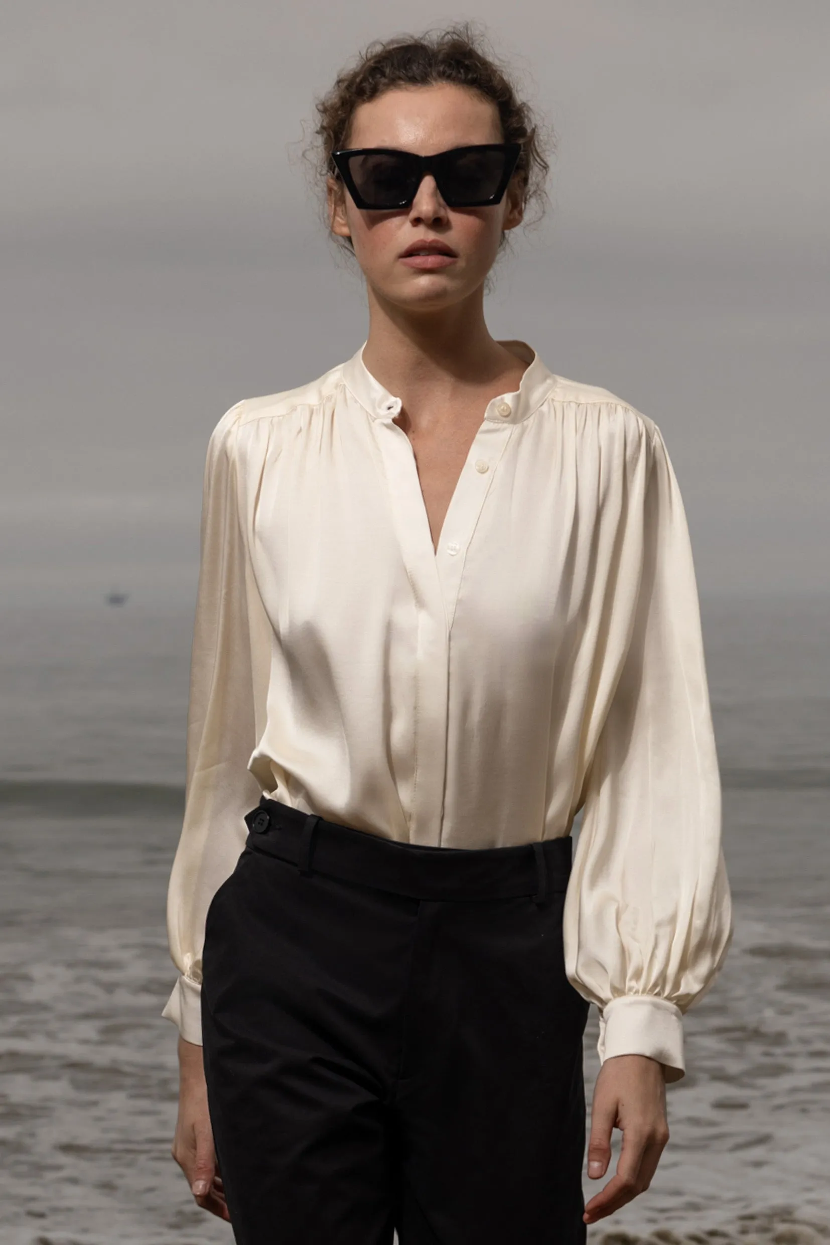 Farah Blouse - Cream - Image 3
