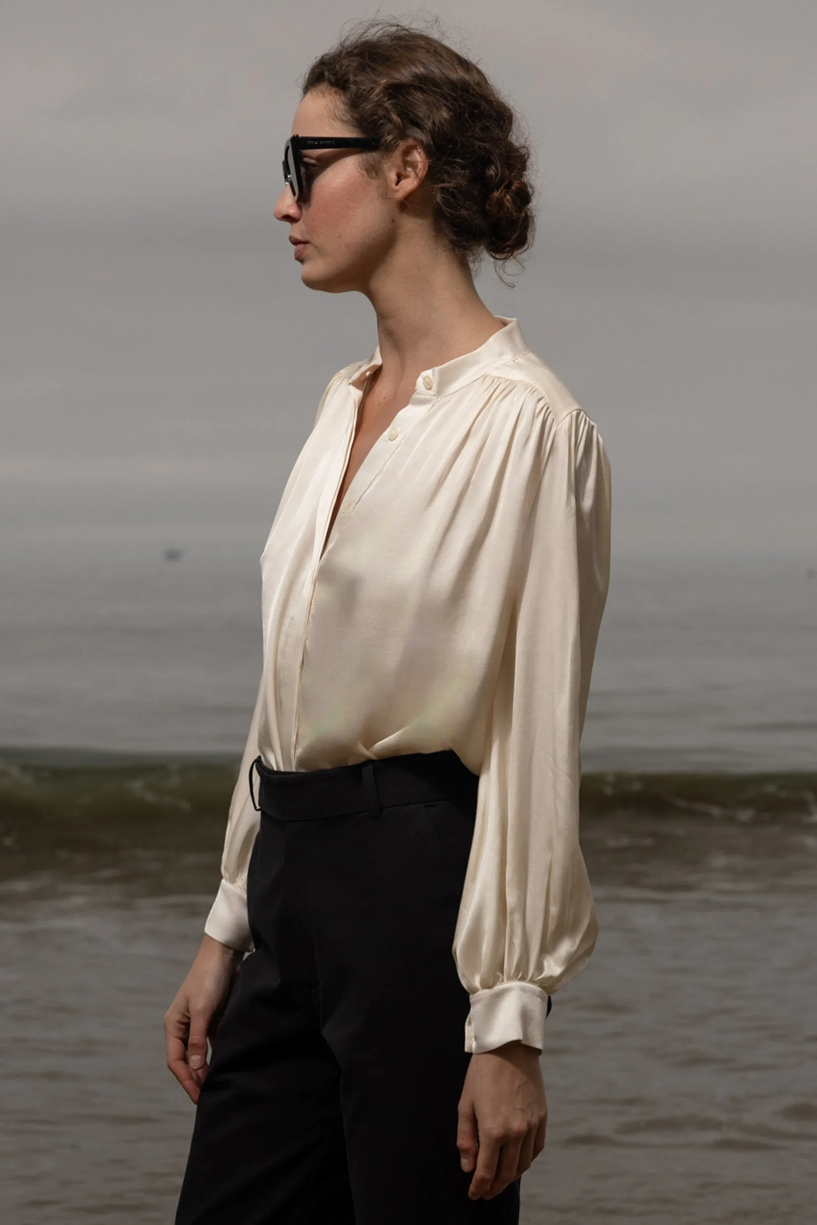 Farah Blouse - Cream - Image 7