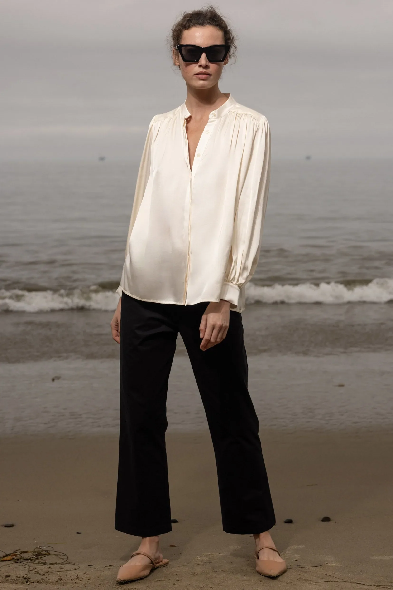 Farah Blouse - Cream - Image 8