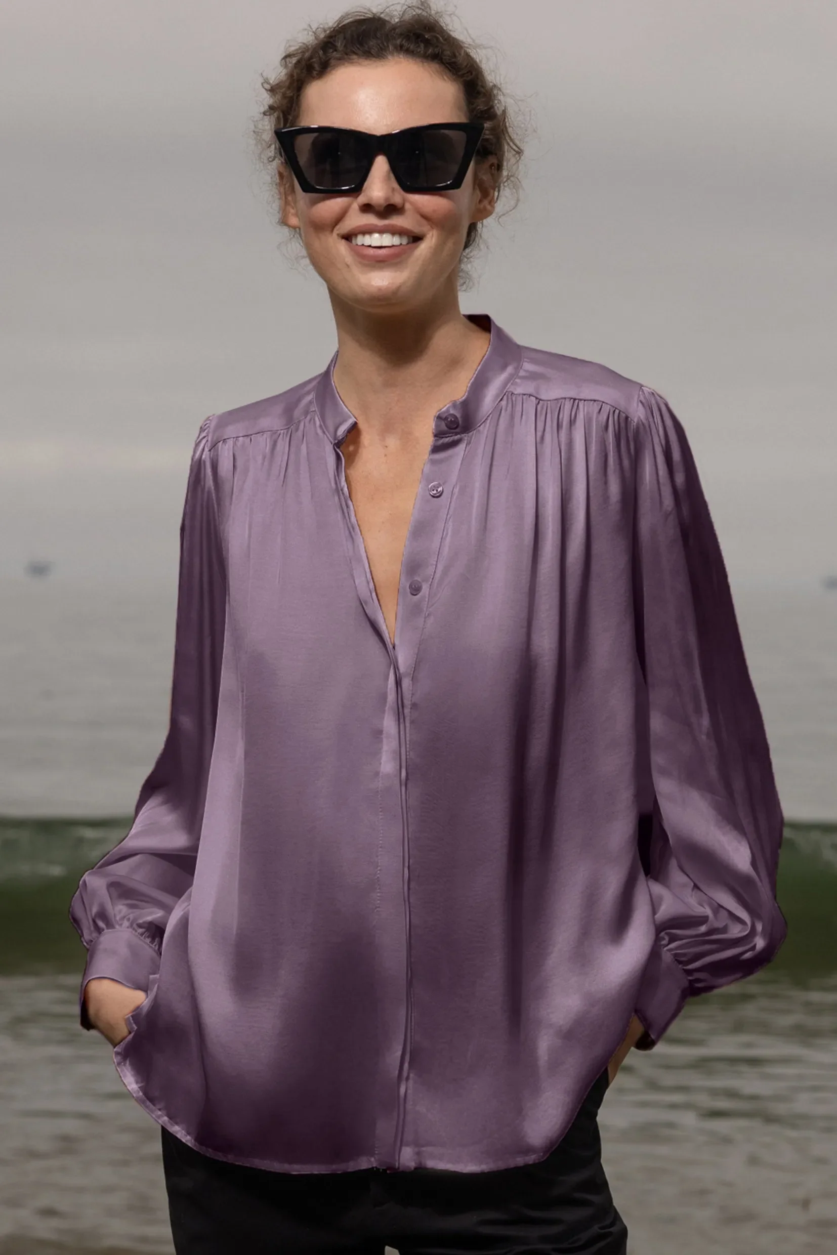 Farah Blouse - Lavender - Image 6