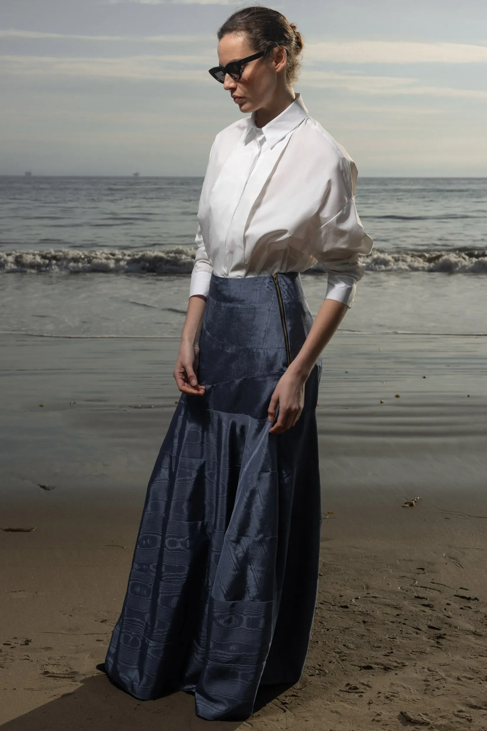 Gale Skirt - Blue Moire - Image 7