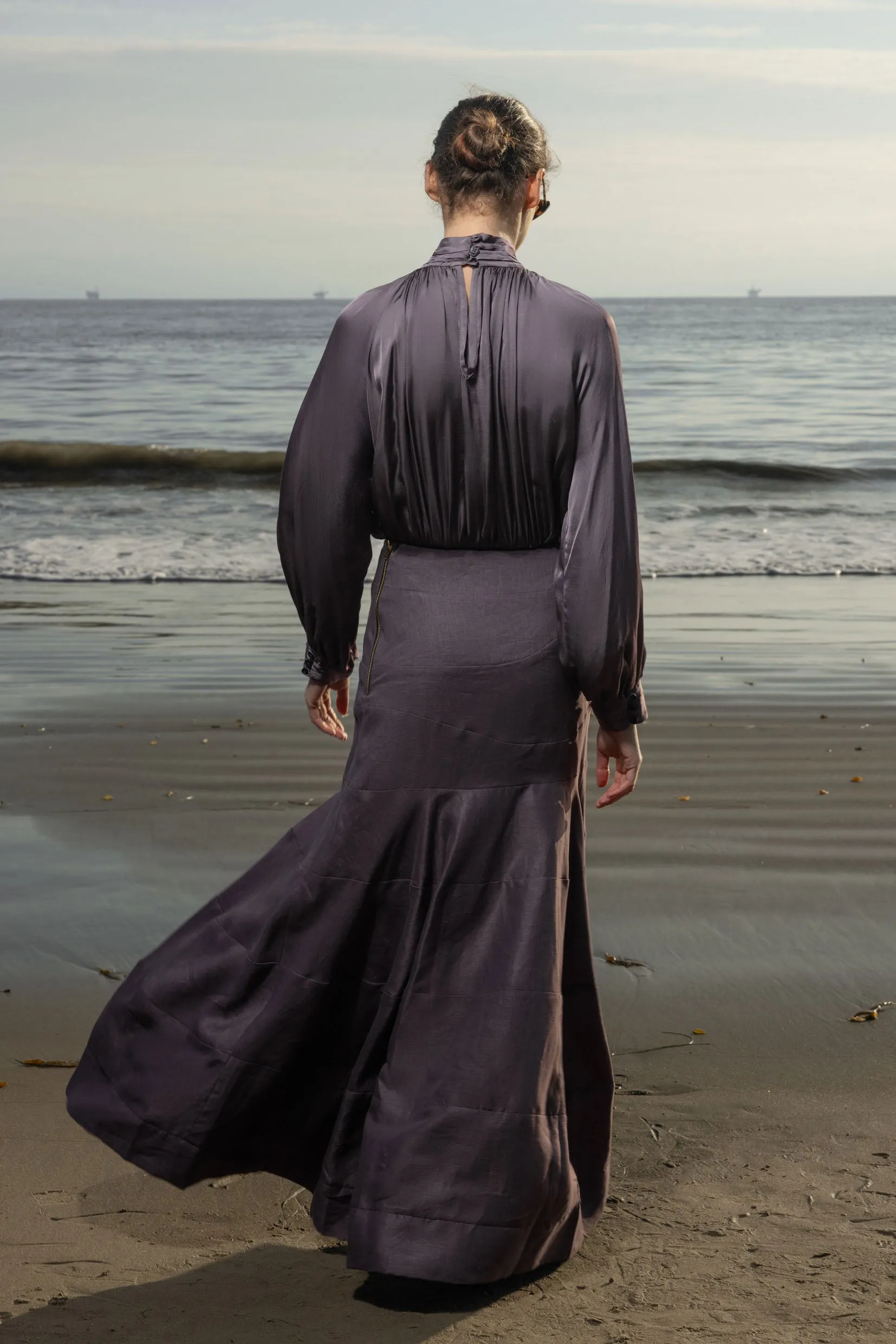 Gale Skirt - Lavender Linen - Image 7