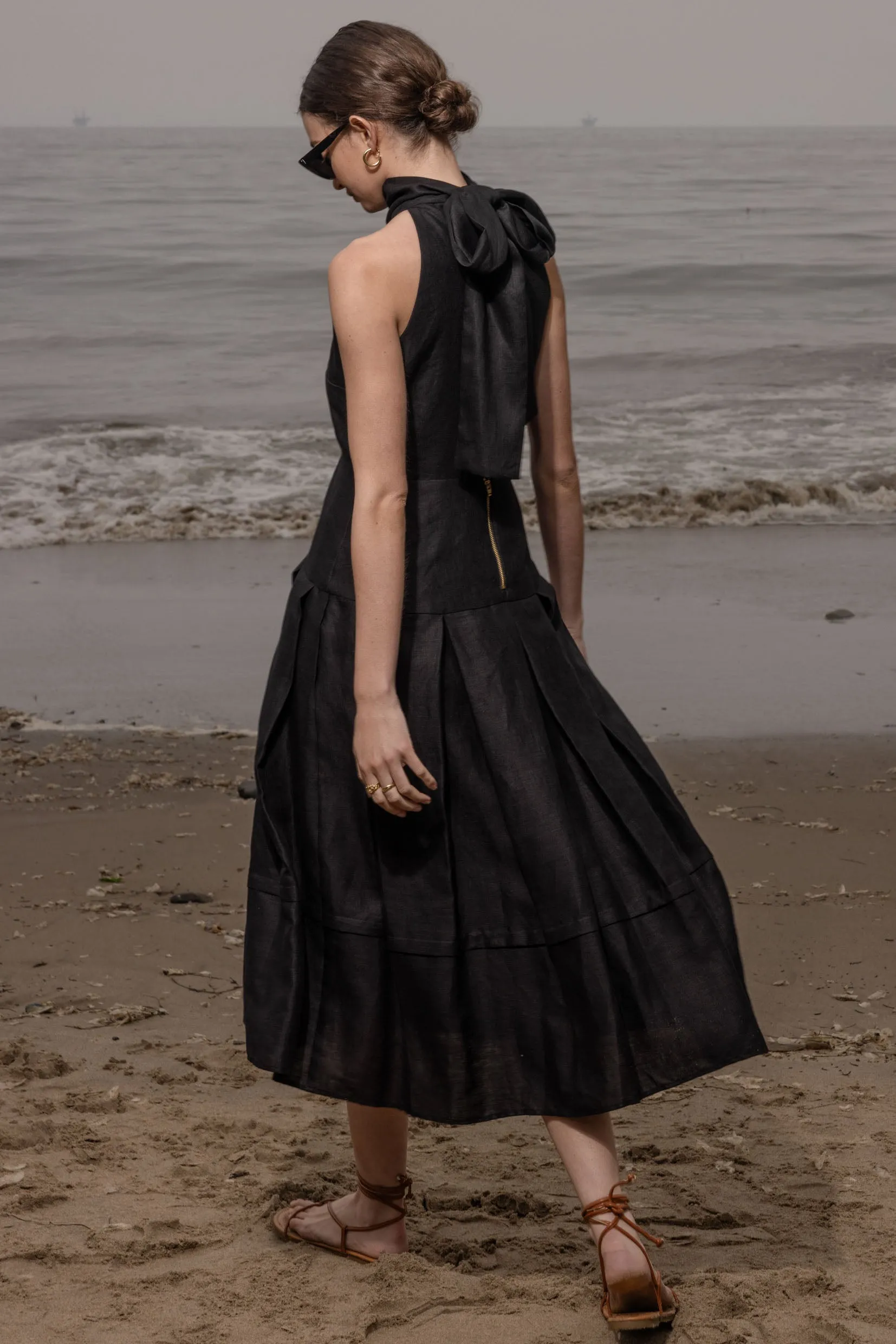 Ginger Dress - Noir Silk & Hemp - Image 3