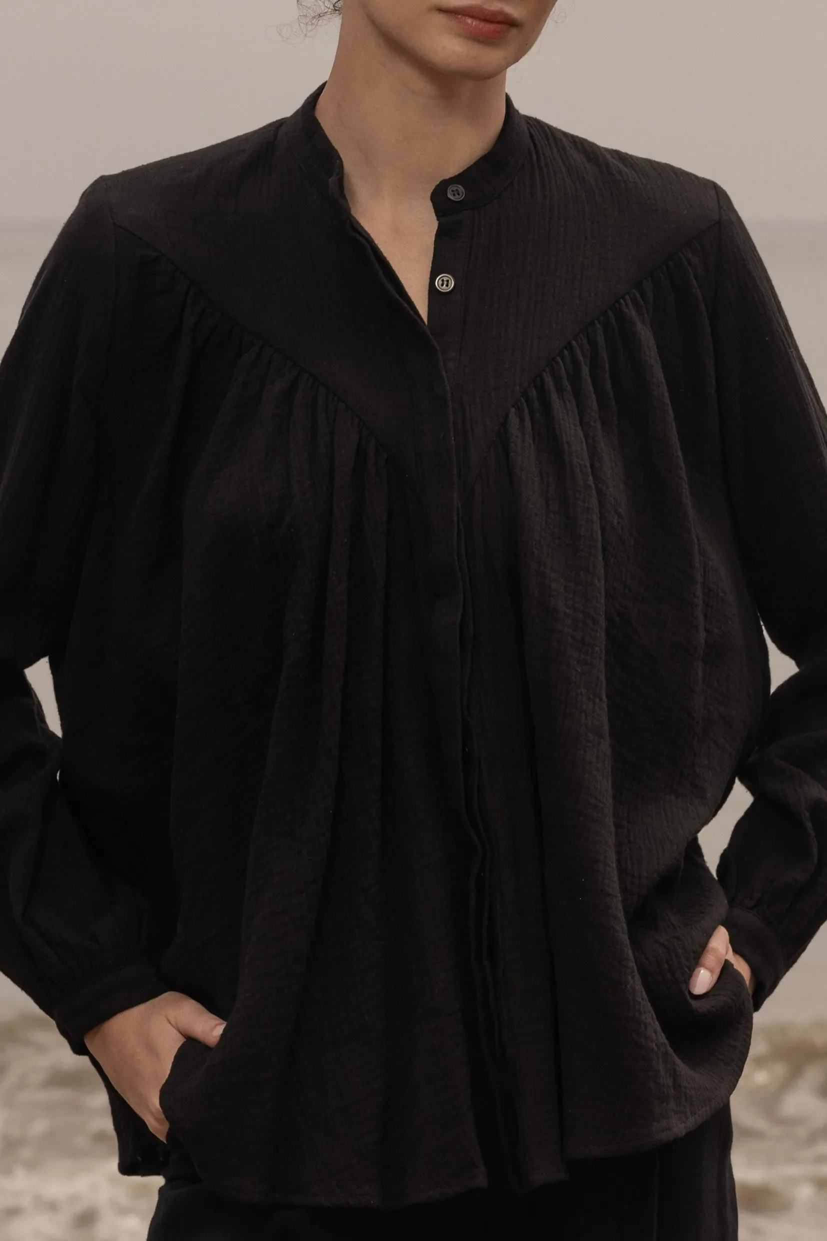 Isabelle Top - Black Gauze - Image 5