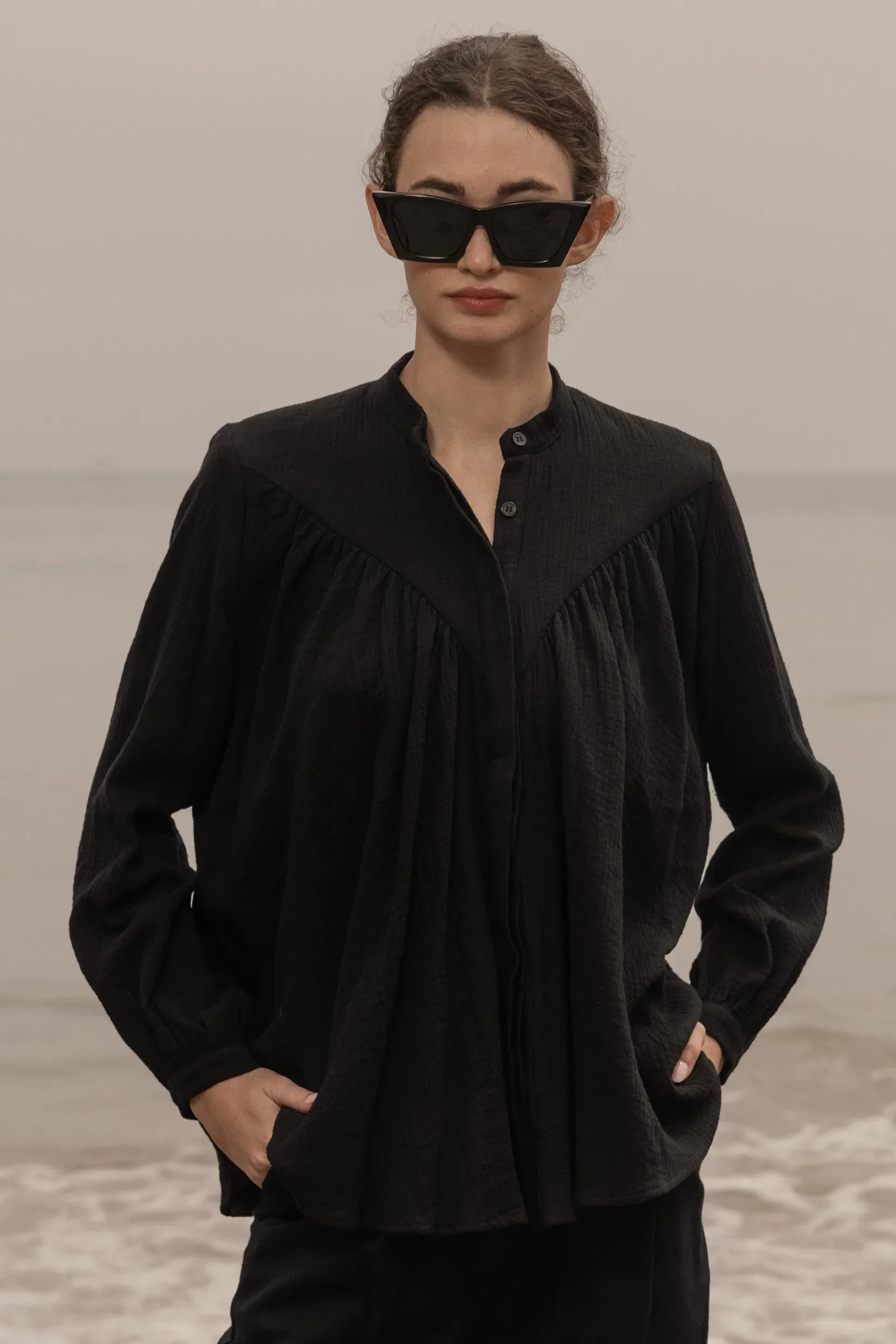 Isabelle Top - Black Gauze - Image 6
