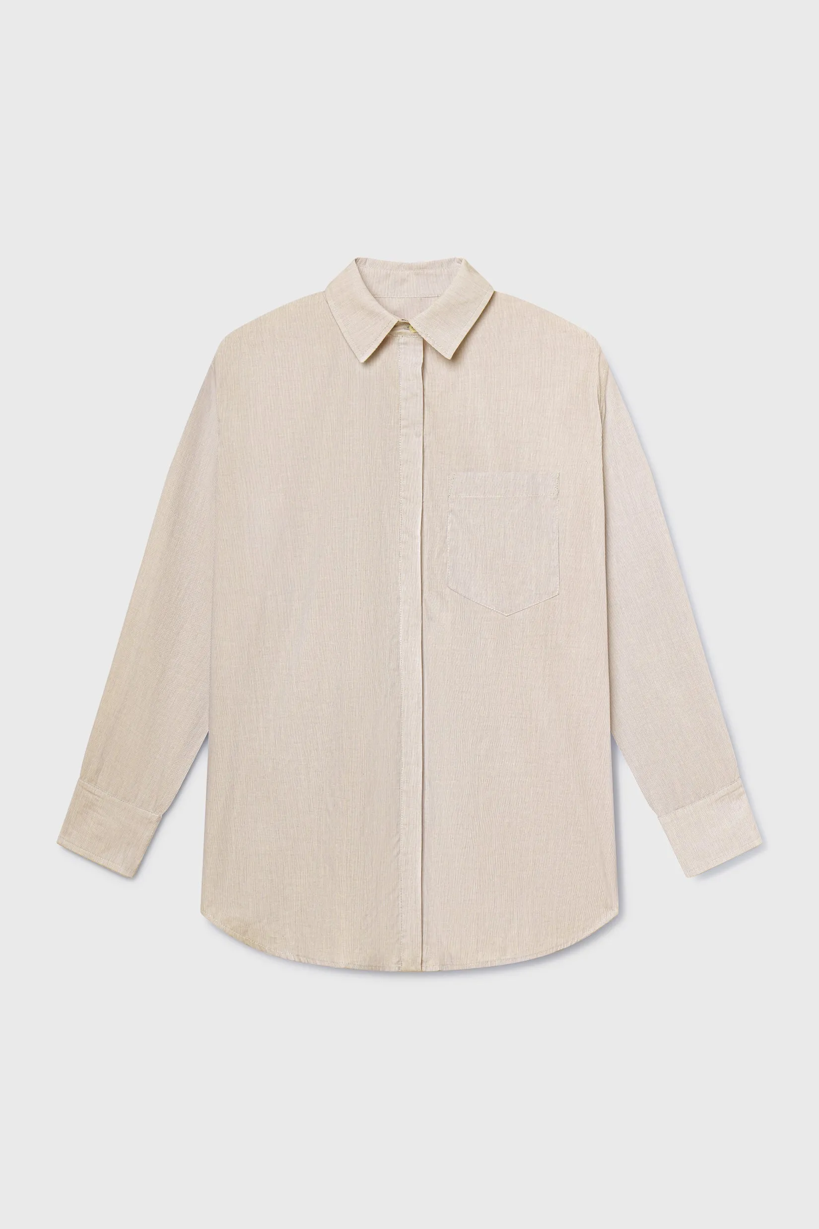 JJ Shirt - Ivory Tissue Linen - Image 2