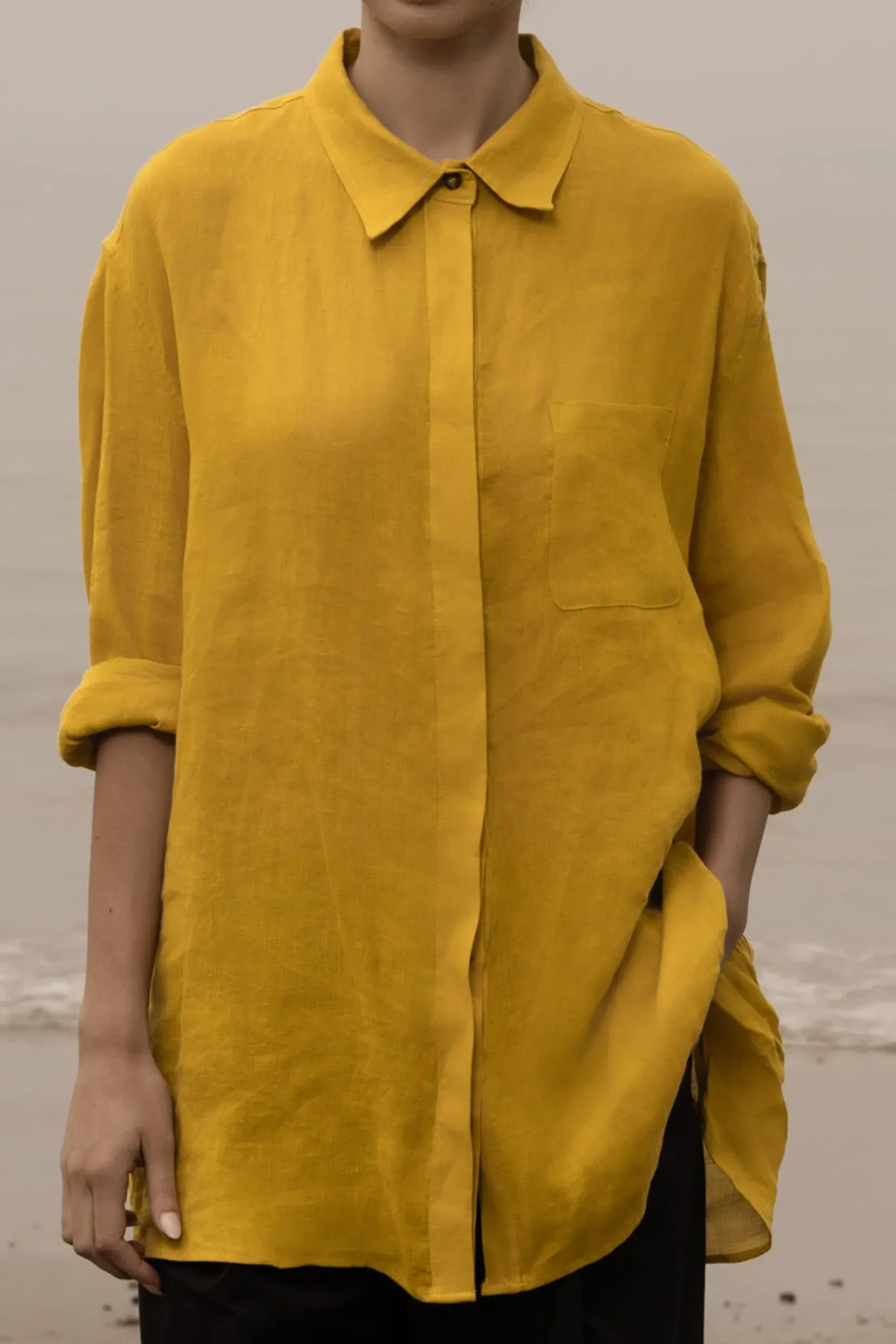 JJ Shirt - Jaune Linen - Image 3