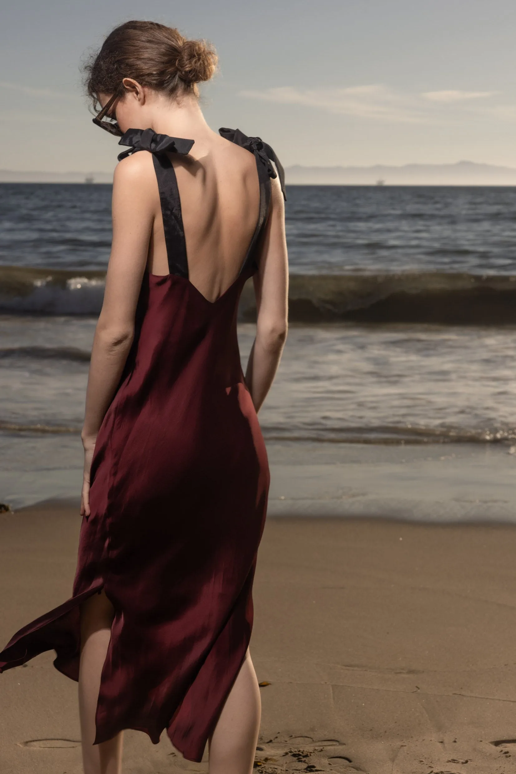 Marion Slip Dress - Burgundy - Image 3