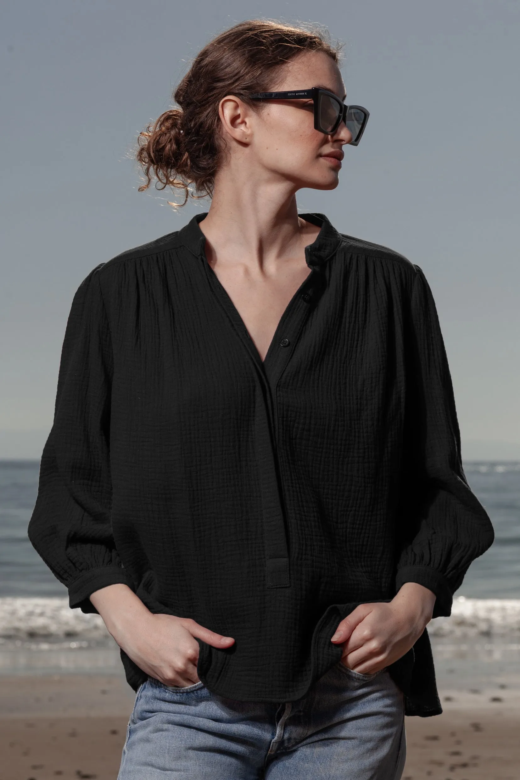 Marish Top - Black Gauze - Image 4