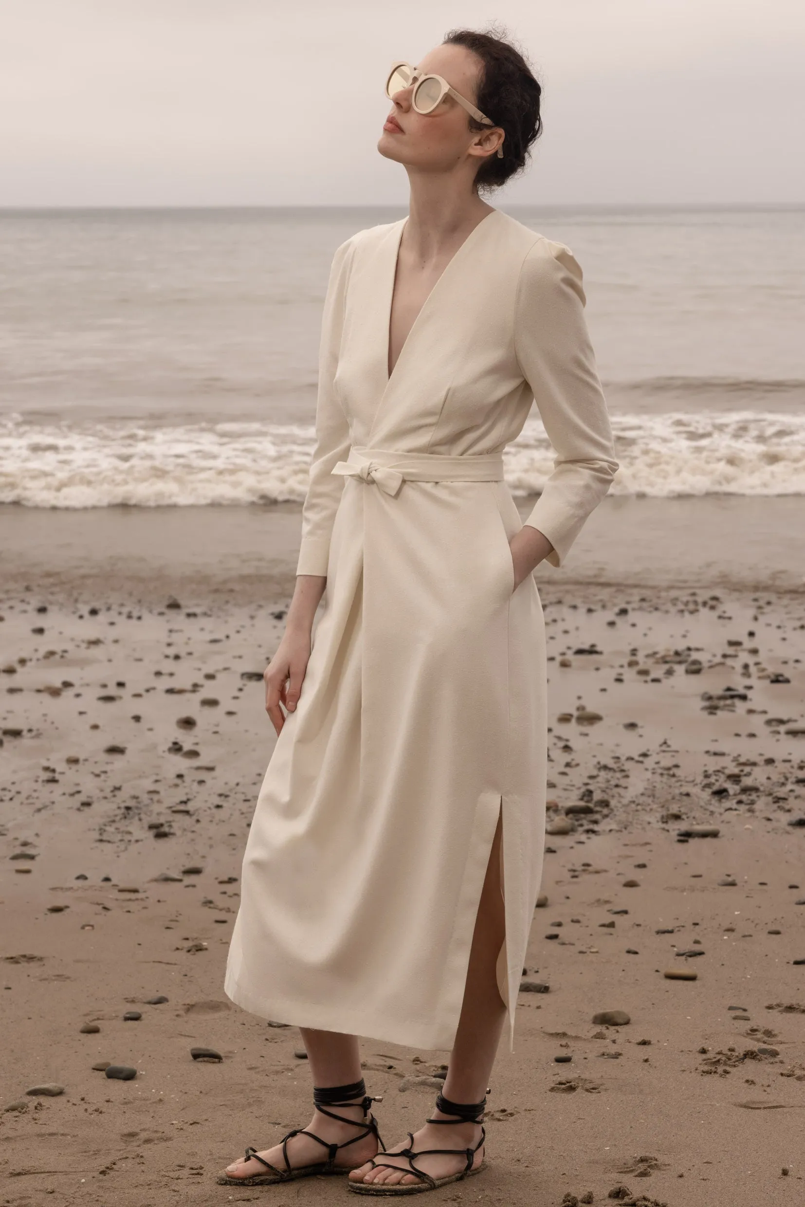 Milan Dress - Ivory Silk Noil - Image 5
