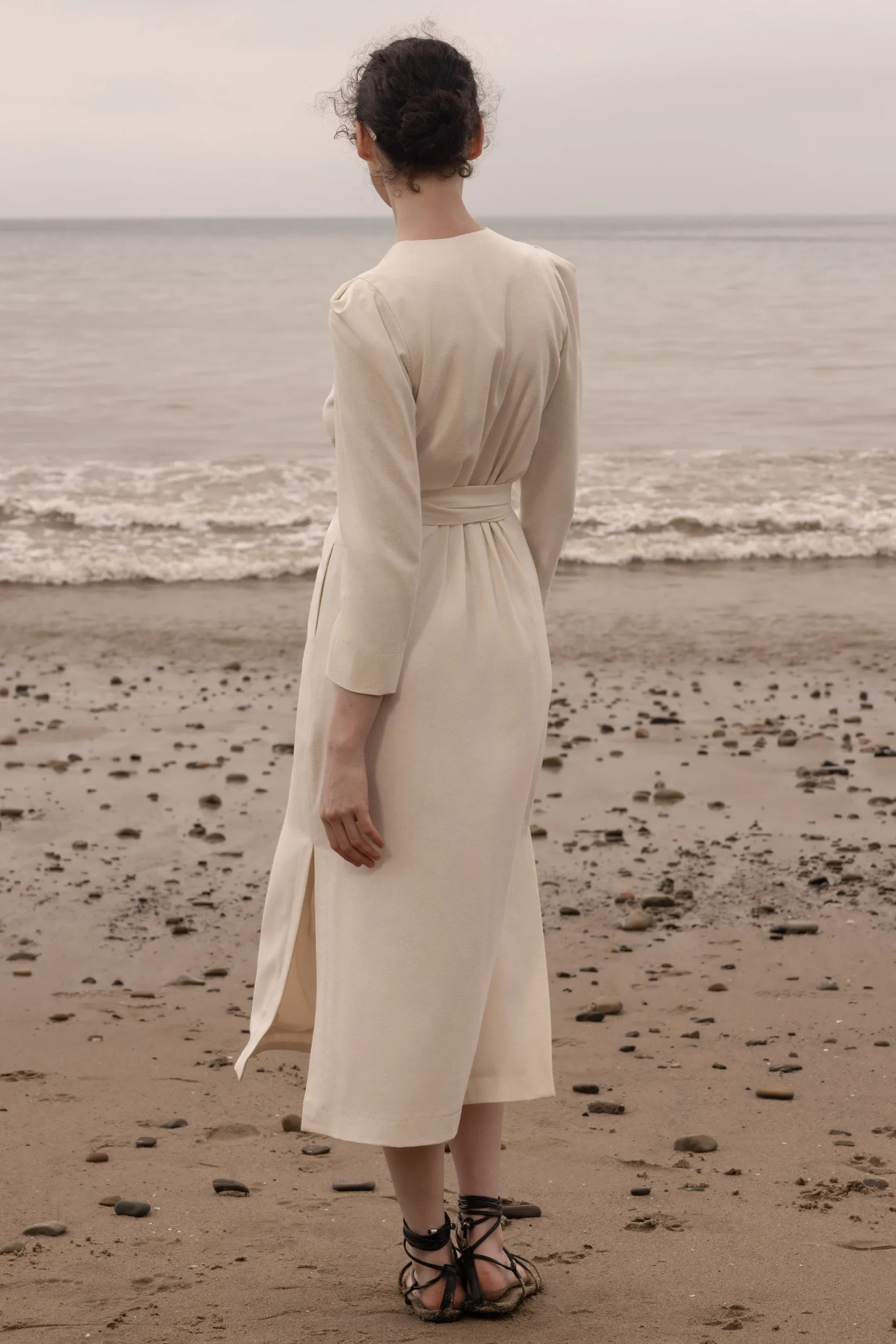 Milan Dress - Ivory Silk Noil - Image 6