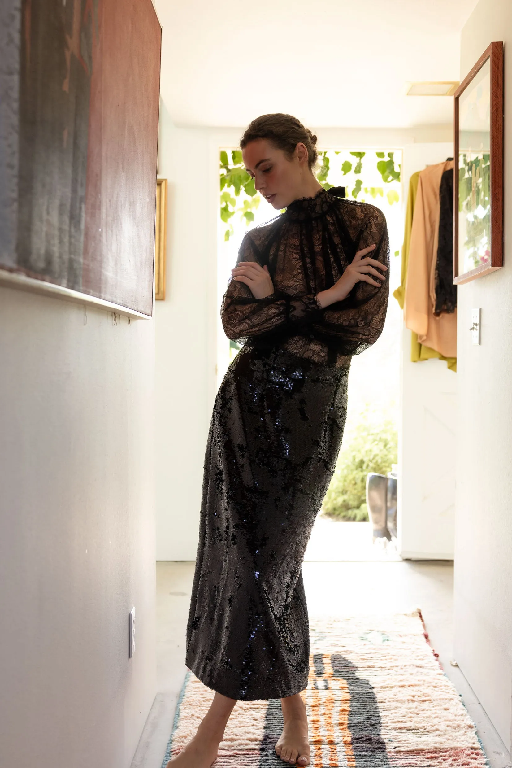 Missive Blouse - Noir Art Nouveau - Image 3