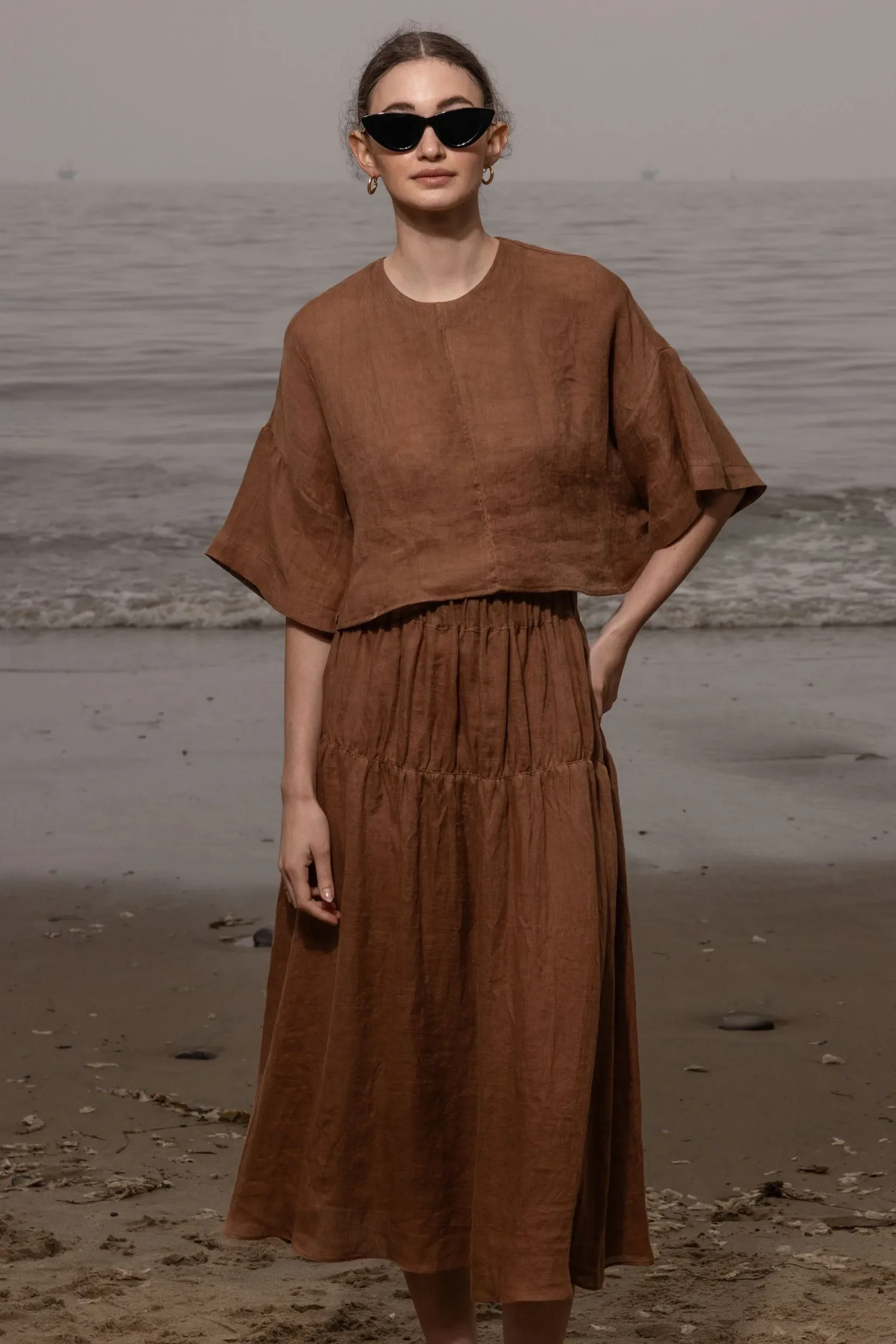 Mojave Top - Clay Tissue Linen - Image 3