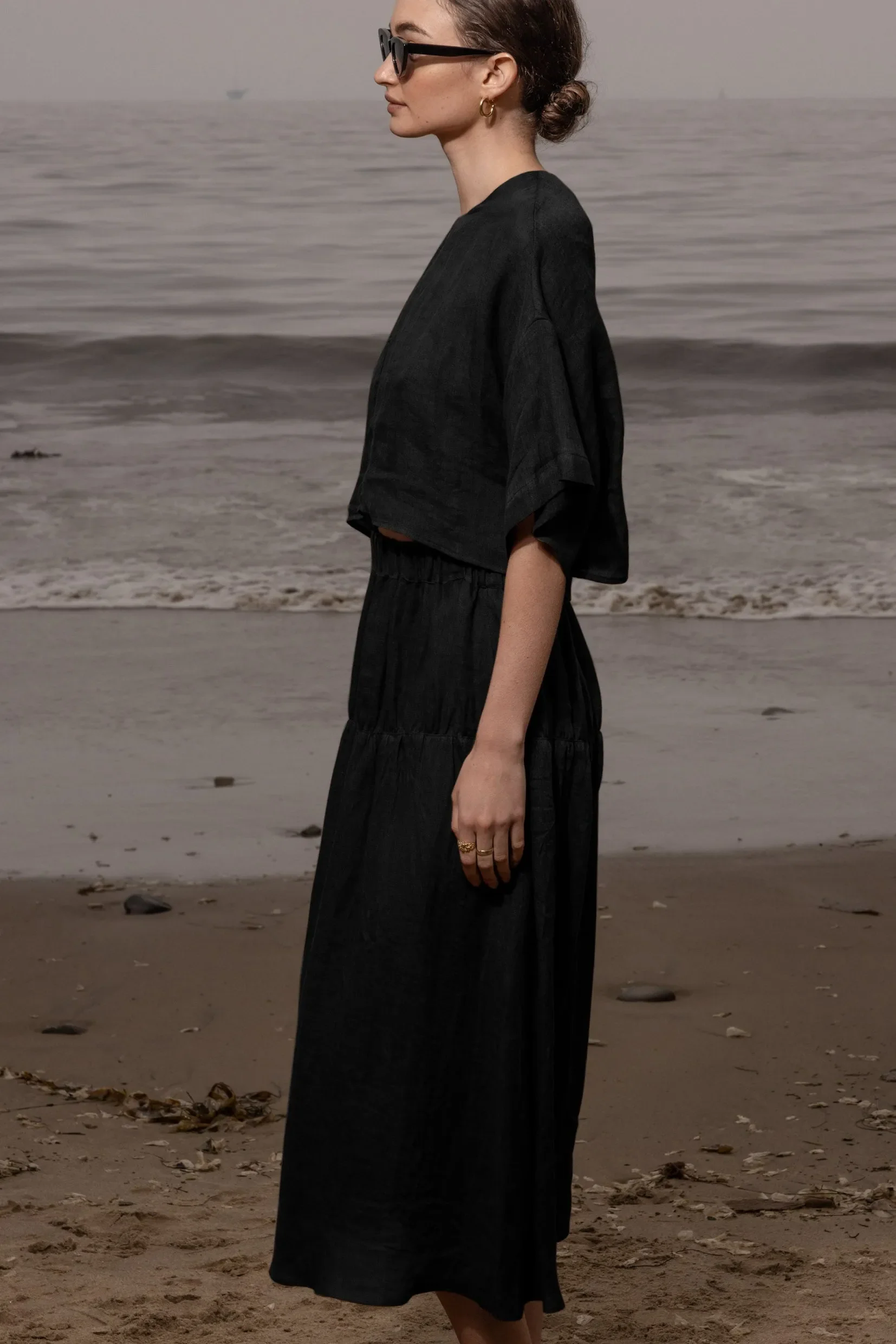 Mojave Top - Noir Tissue Linen - Image 5
