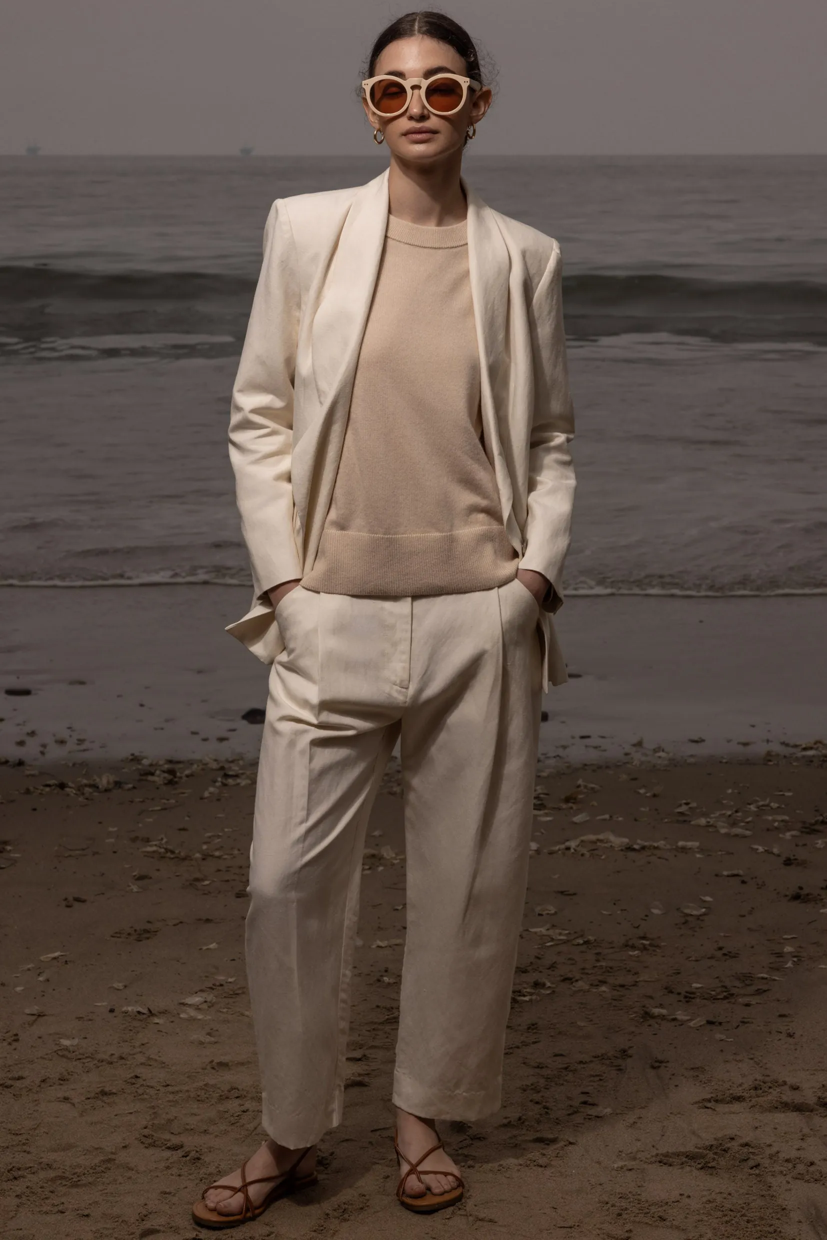 Zelda Blazer - Ivory Silk & Hemp - Image 7