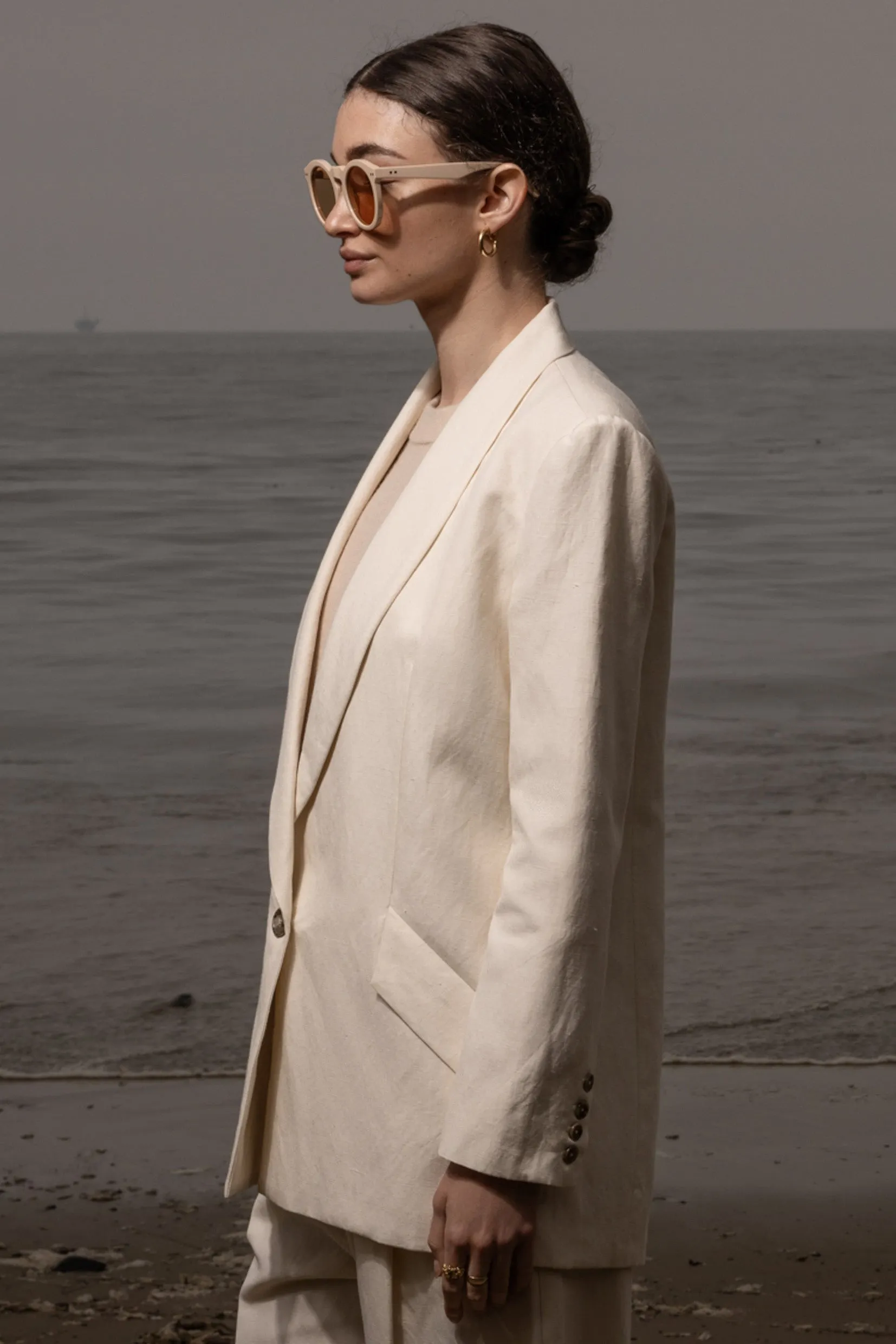 Zelda Blazer - Ivory Silk & Hemp - Image 8