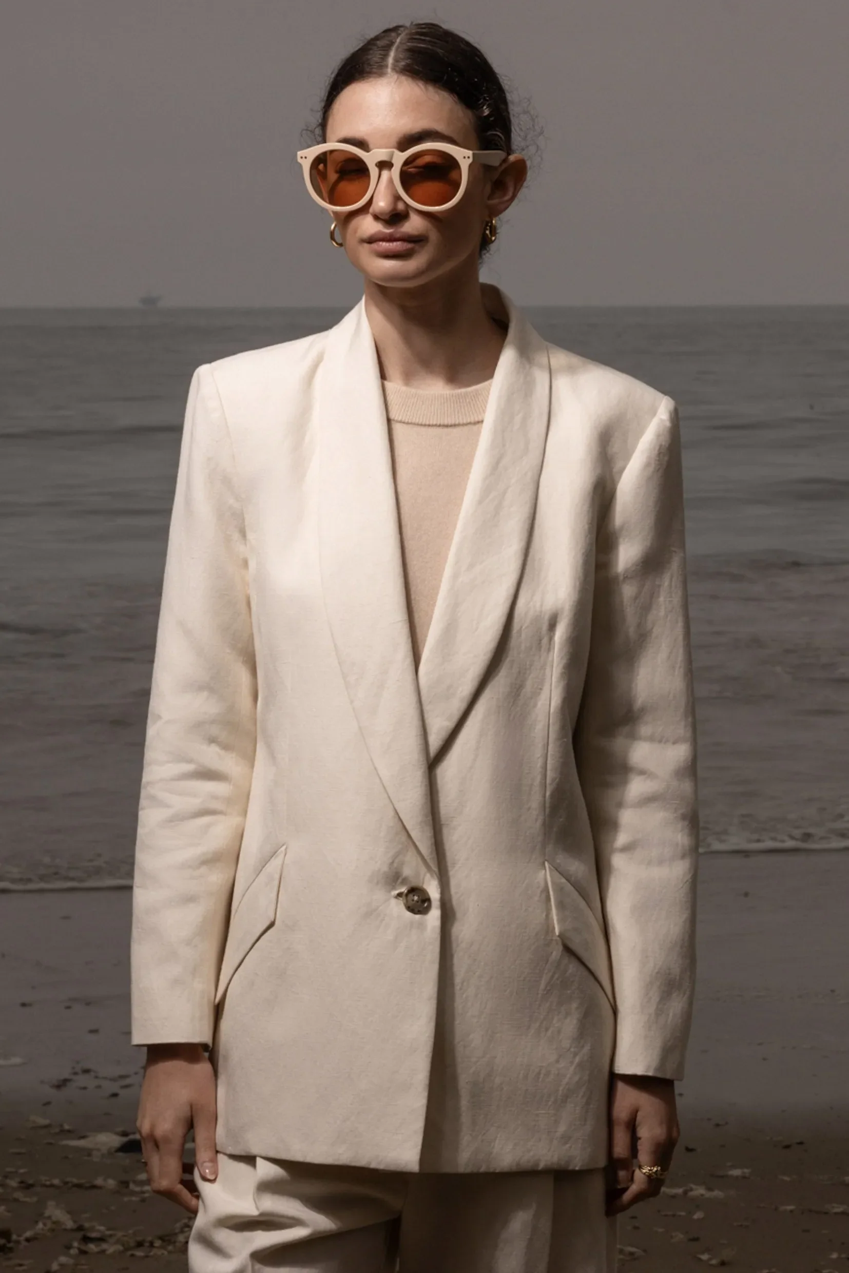 Zelda Blazer - Ivory Silk & Hemp - Image 9