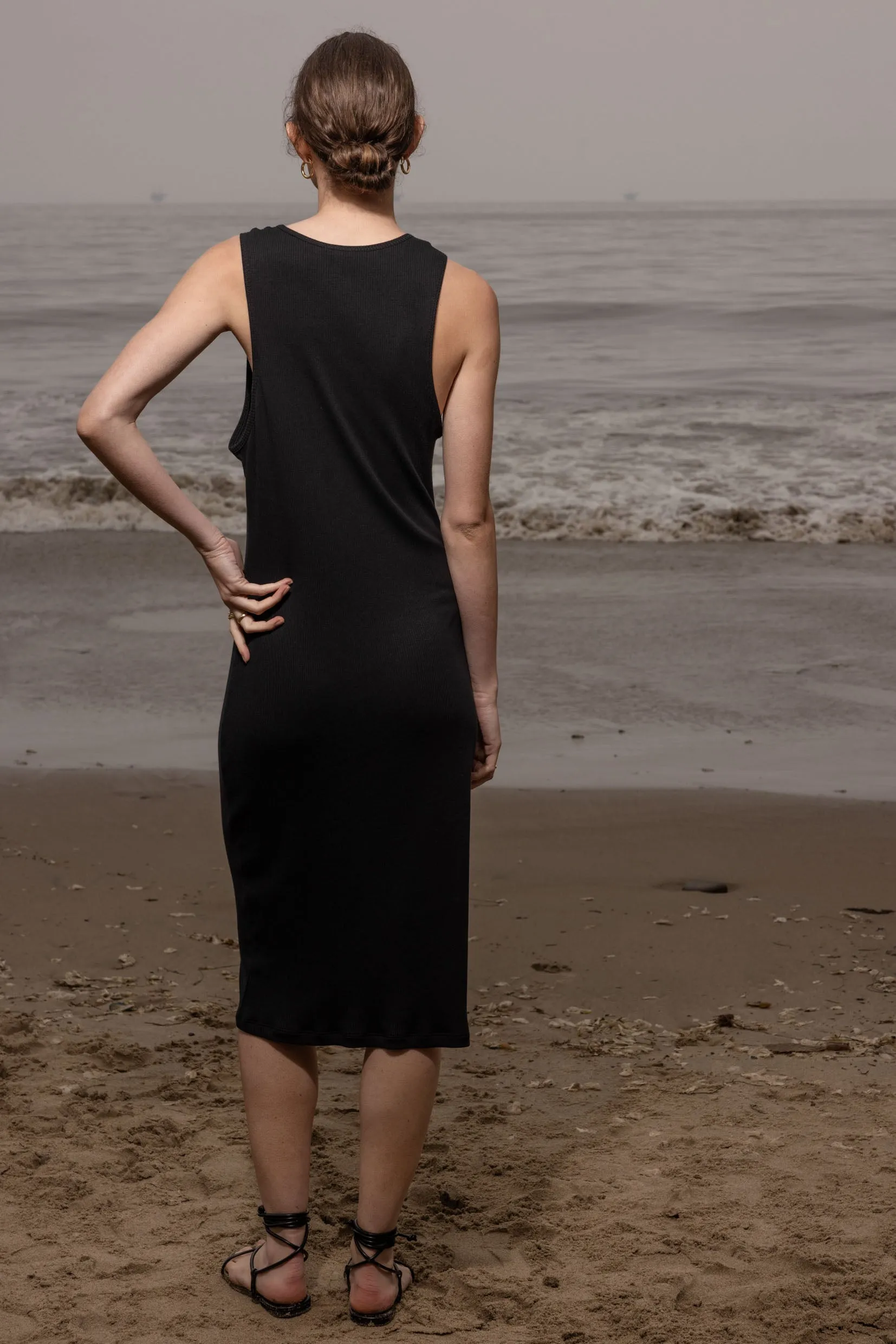 Pebble Dress - Black Hemp Rib - Image 4