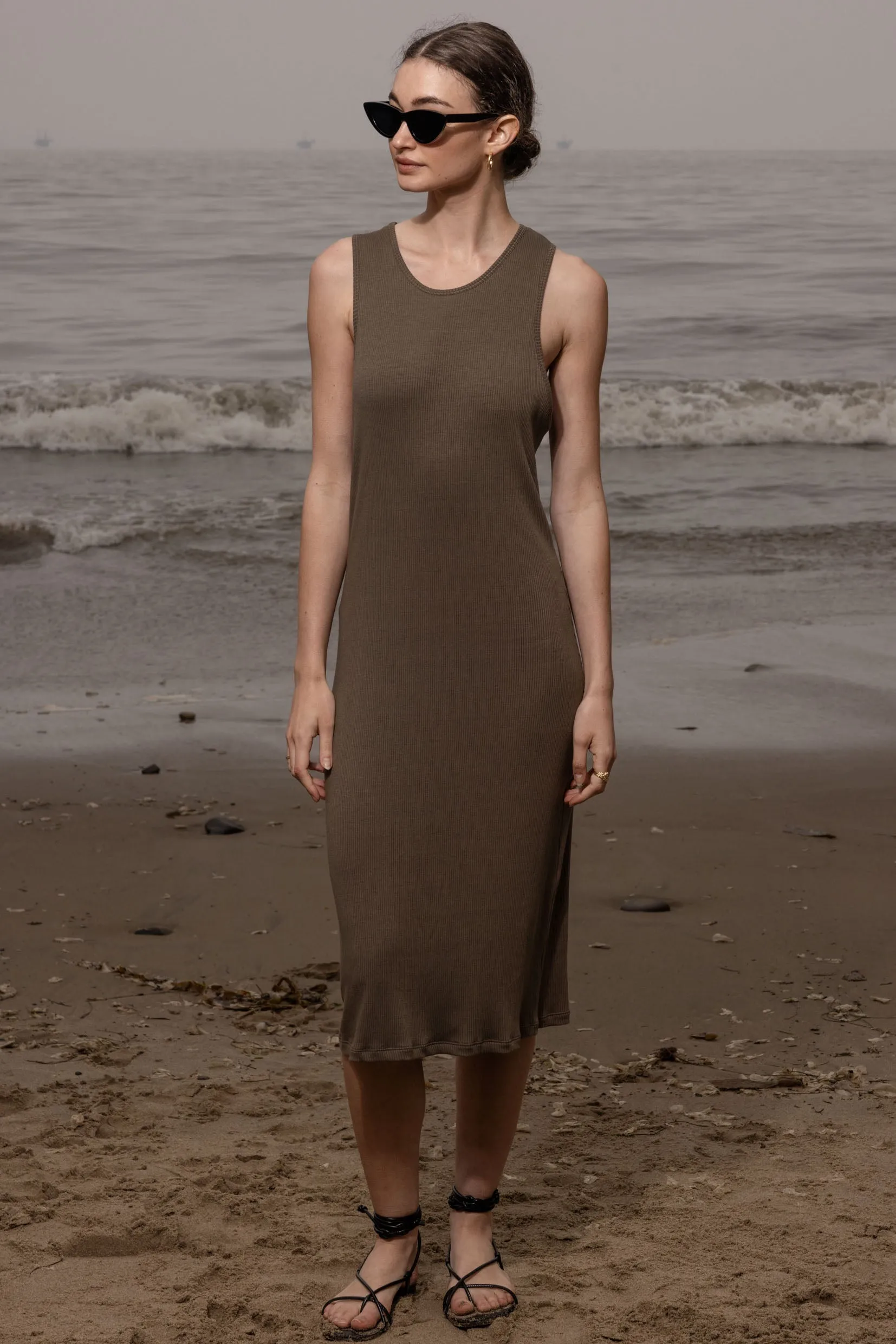Pebble Dress - Stone Hemp Rib - Image 4